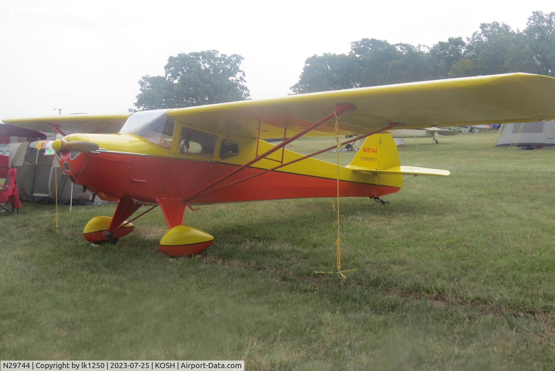 N29744, 1941 Taylorcraft BC12-65 C/N 2591, This Taylorcraft BC12-65 was at Air Venture 2023.