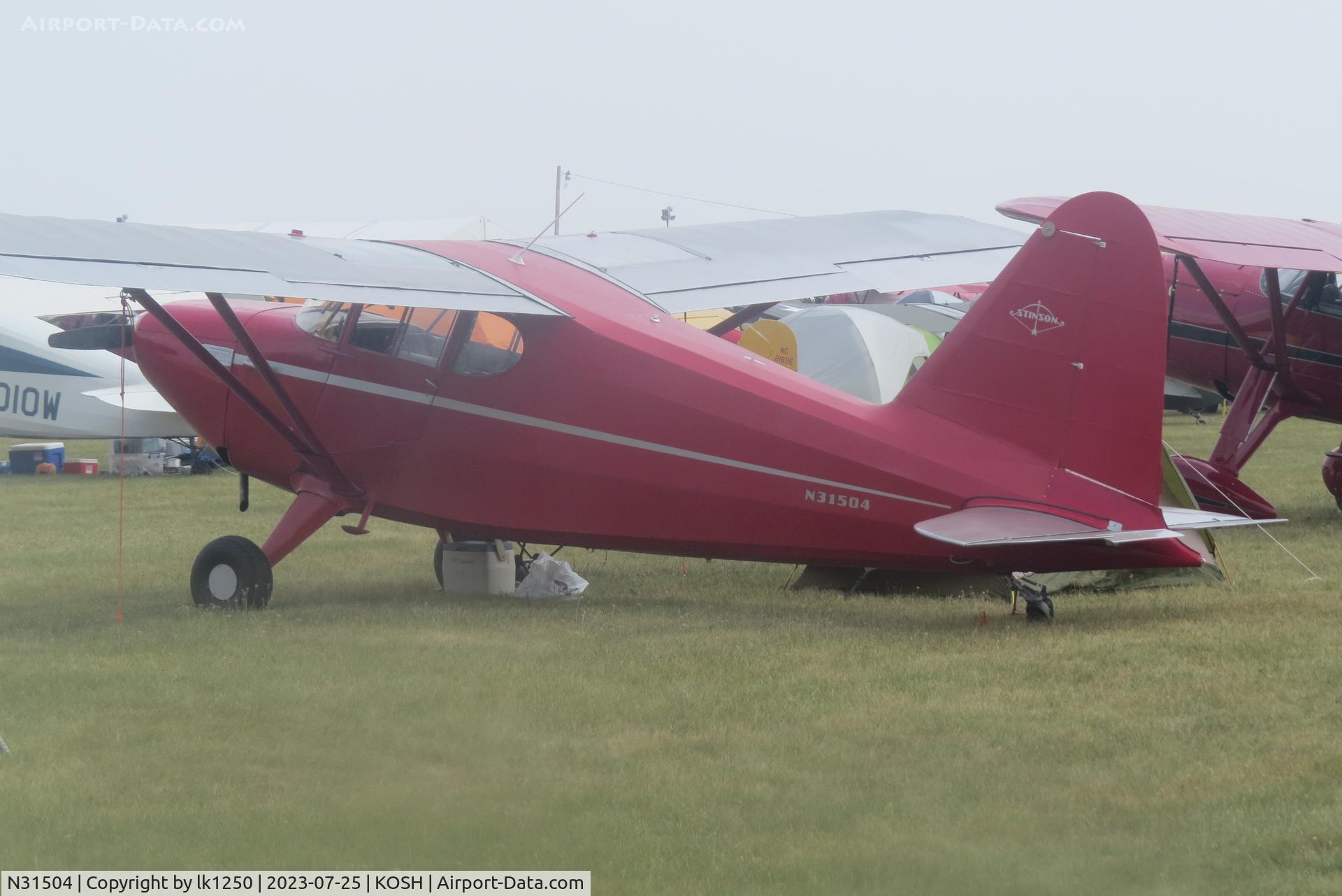 N31504, 1940 Stinson 10 C/N 7749, This Stinson 10 Voyager was at Air Venture 2023