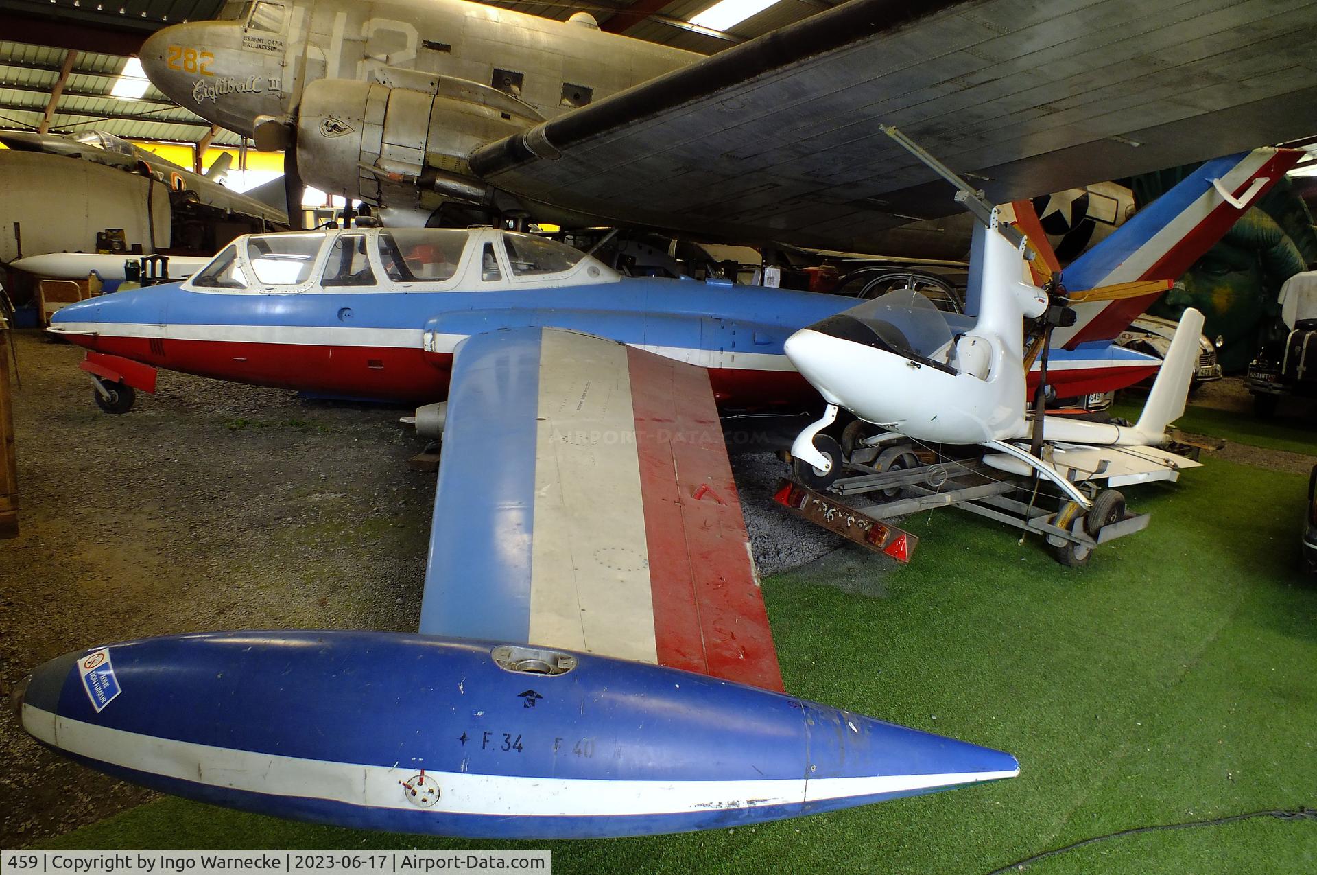 459, 1965 Fouga CM-170 Magister C/N 459, Fouga CM.170 Magister at the Musee de l'Epopee de l'Industrie et de l'Aeronautique, Albert