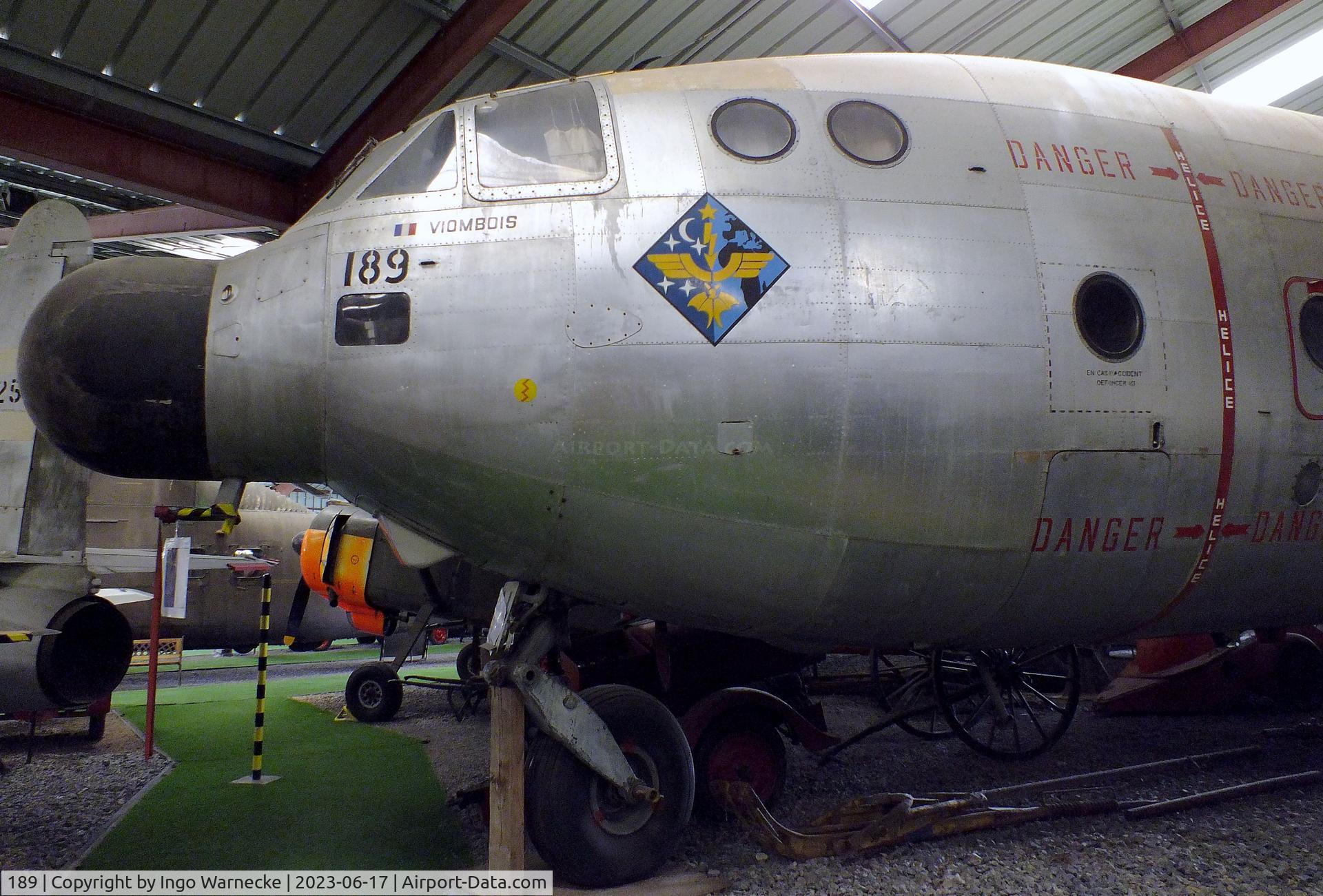 189, Nord N-2501F Noratlas C/N 189, Nord N.2501F Noratlas at the Musee de l'Epopee de l'Industrie et de l'Aeronautique, Albert