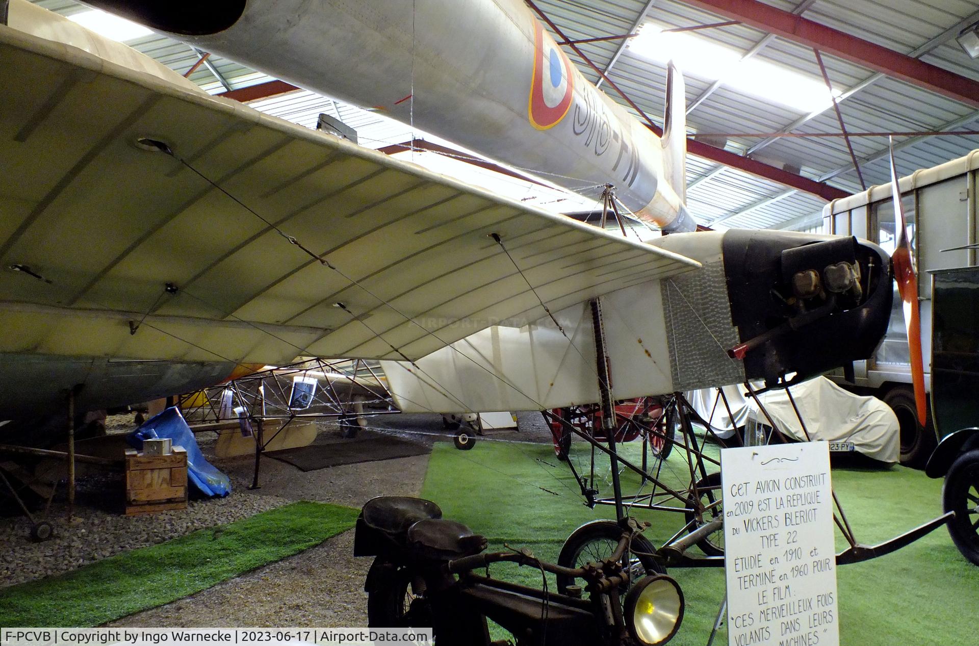 F-PCVB, 2009 Vickers Bleriot 22 replica C/N 01, Vickers Bleriot Type 22 replica (Vickers project from 1910, the original plane was built in 1960 for the movie 'Those Magnificent Men in Their Flying Machines') at the Musee de l'Epopee de l'Industrie et de l'Aeronautique, Albert