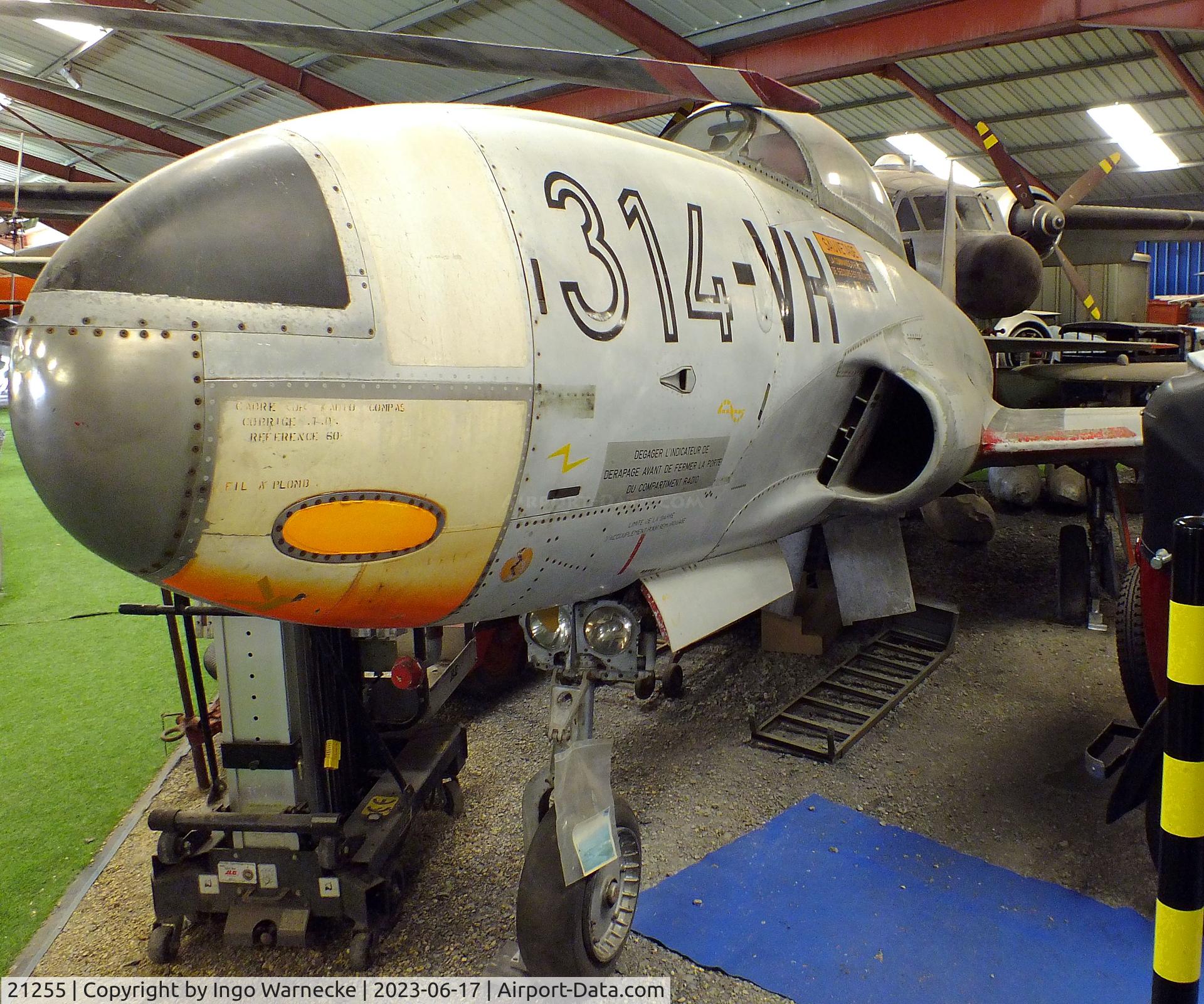 21255, Lockheed T-33A Shooting Star C/N 21255, Lockheed T-33A at the Musee de l'Epopee de l'Industrie et de l'Aeronautique, Albert
