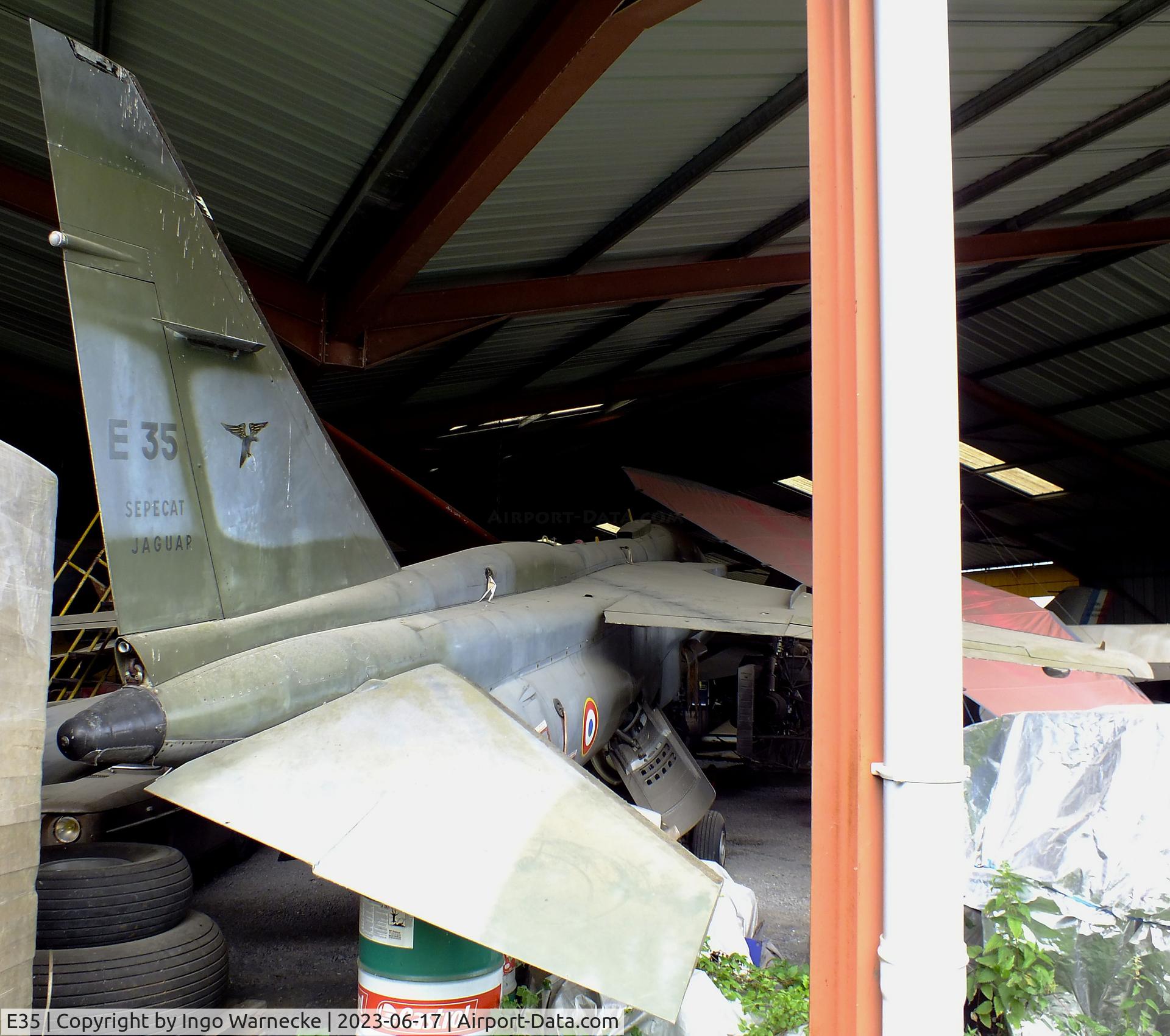 E35, Sepecat Jaguar E C/N E35, SEPECAT Jaguar E at the Musee de l'Epopee de l'Industrie et de l'Aeronautique, Albert