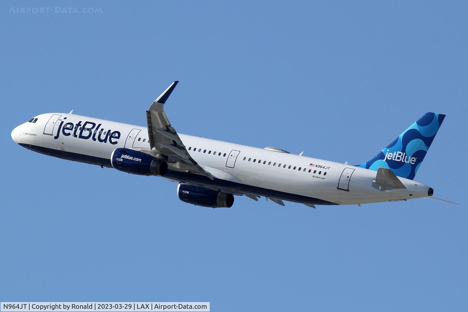 N964JT, 2016 Airbus A321-231 C/N 7018, at lax