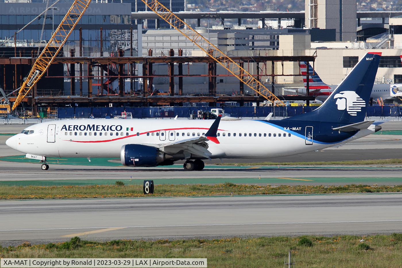 XA-MAT, 2019 Boeing 737-8 MAX C/N 43708, at lax