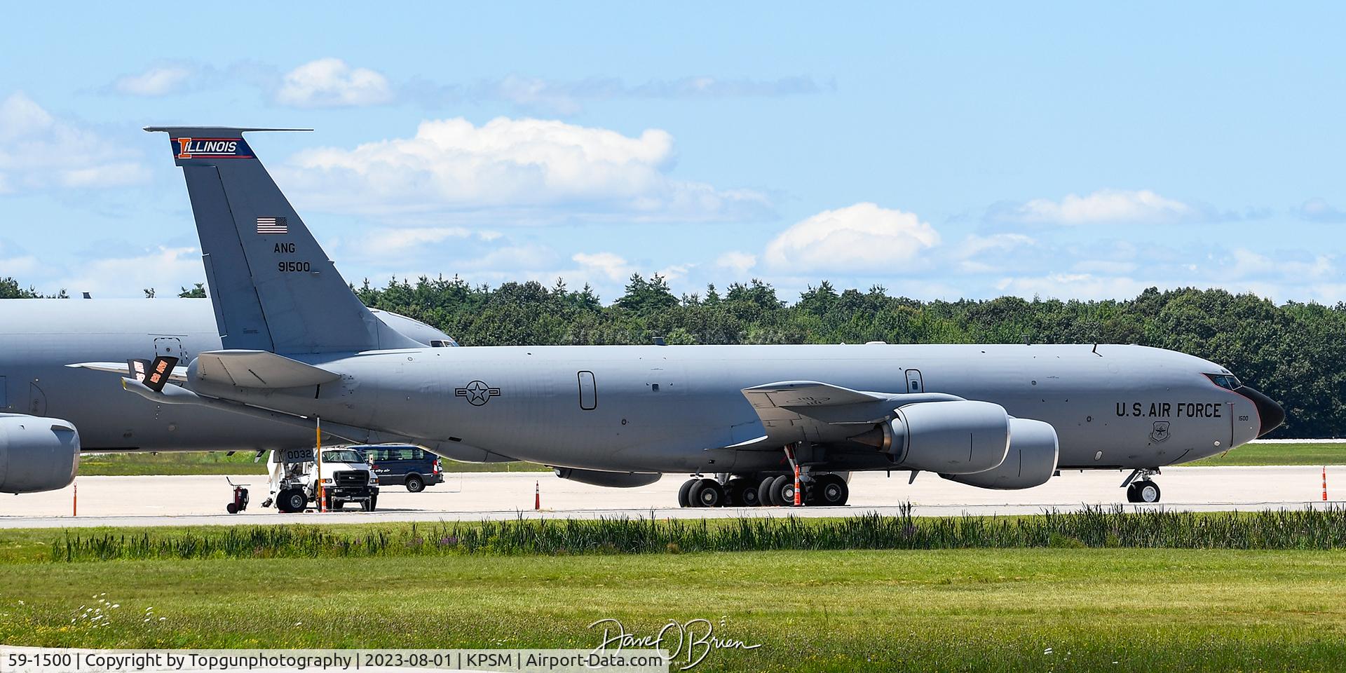 59-1500, 1960 Boeing KC-135R C/N 17988/T0403, 108th ARS after dragging OK F-16's across the pond