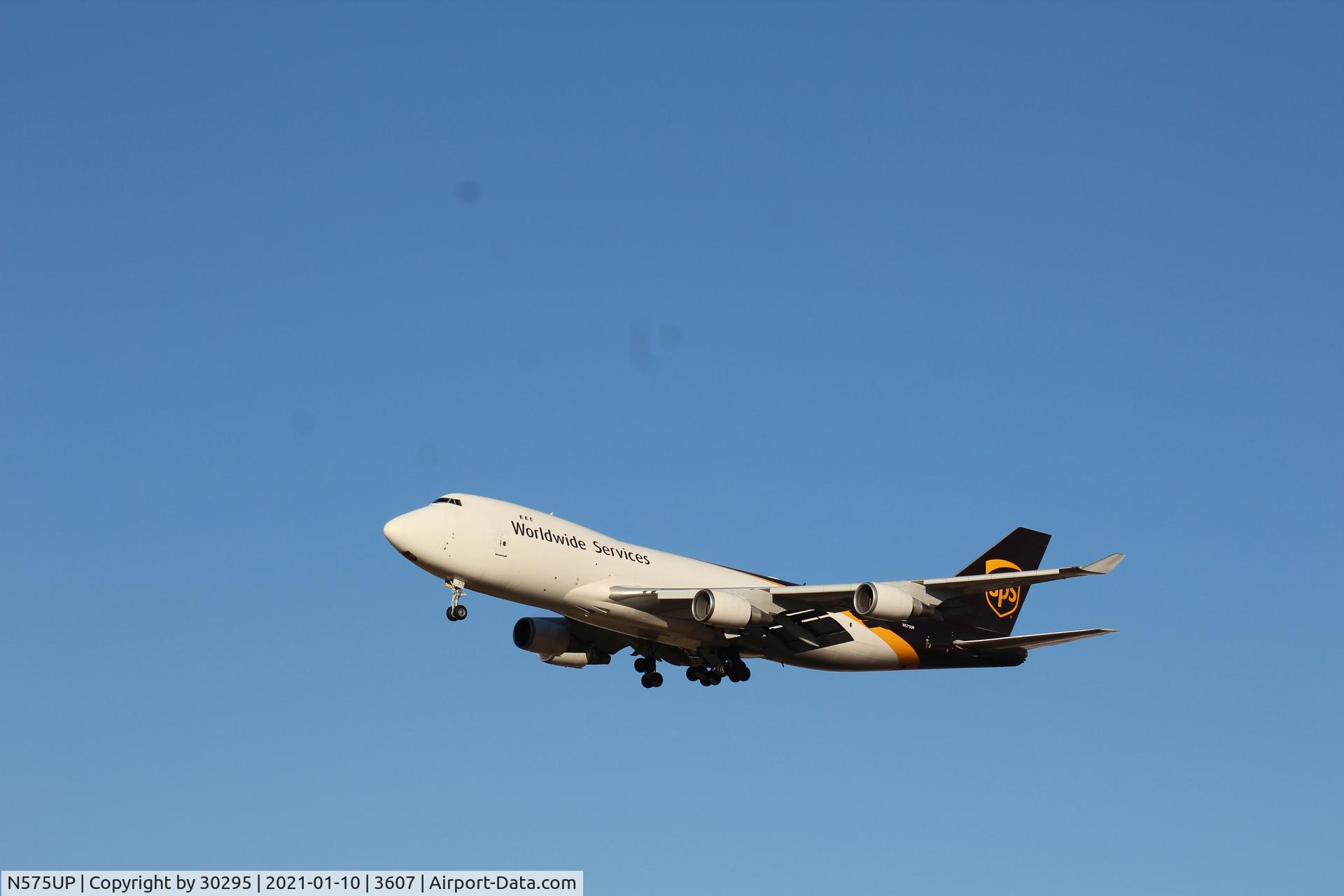 N575UP, 2008 Boeing 747-44AF C/N 35664, Inbound