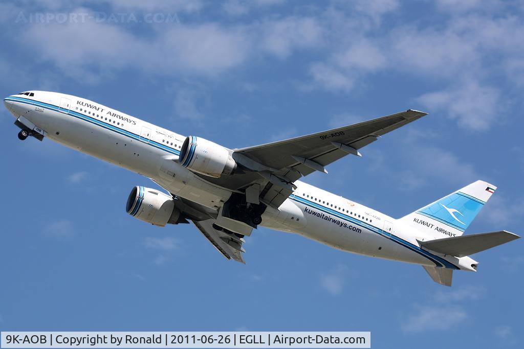 9K-AOB, 1998 Boeing 777-269/ER C/N 28744, at lhr
