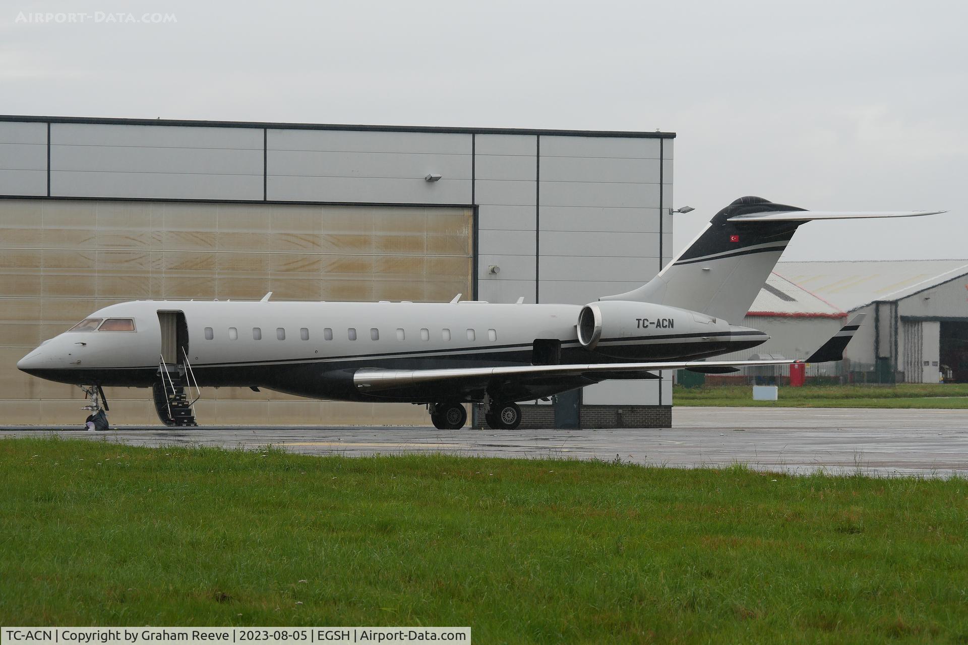TC-ACN, 2009 Bombardier BD-700-1A10 Global C/N 9327, Parked ta Norwich.