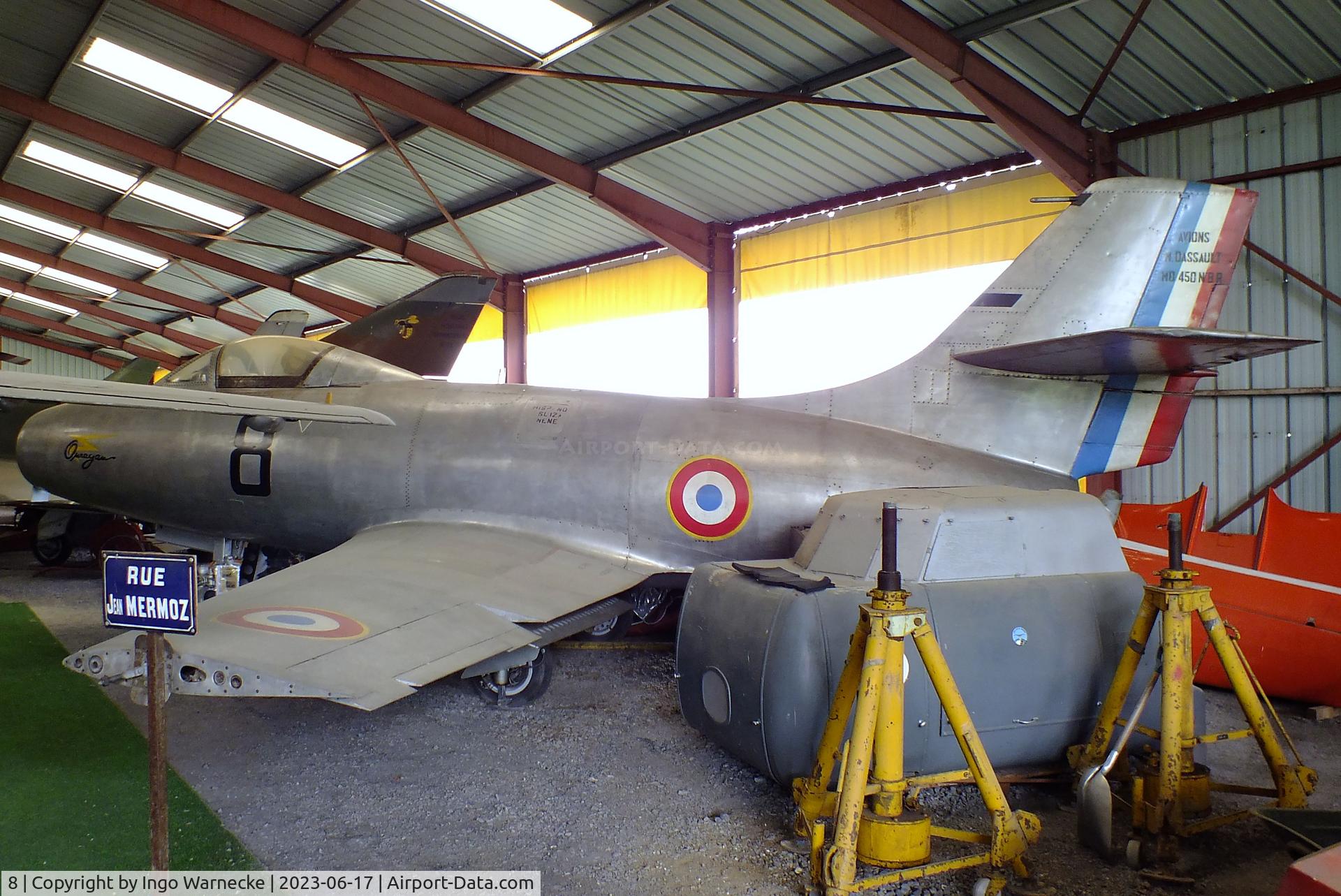 8, Dassault MD-450 Ouragan C/N 8, Dassault MD.450 Ouragan at the Musee de l'Epopee de l'Industrie et de l'Aeronautique, Albert