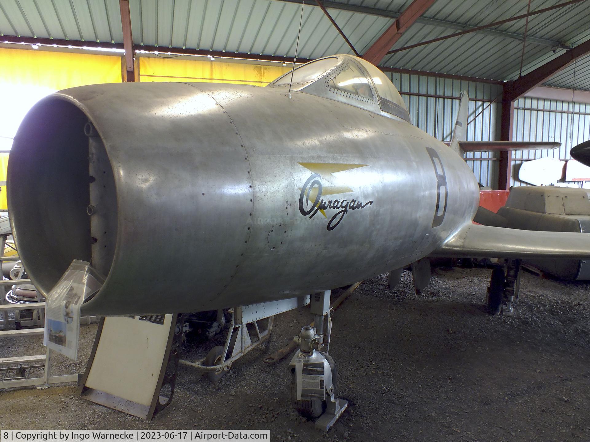 8, Dassault MD-450 Ouragan C/N 8, Dassault MD.450 Ouragan at the Musee de l'Epopee de l'Industrie et de l'Aeronautique, Albert