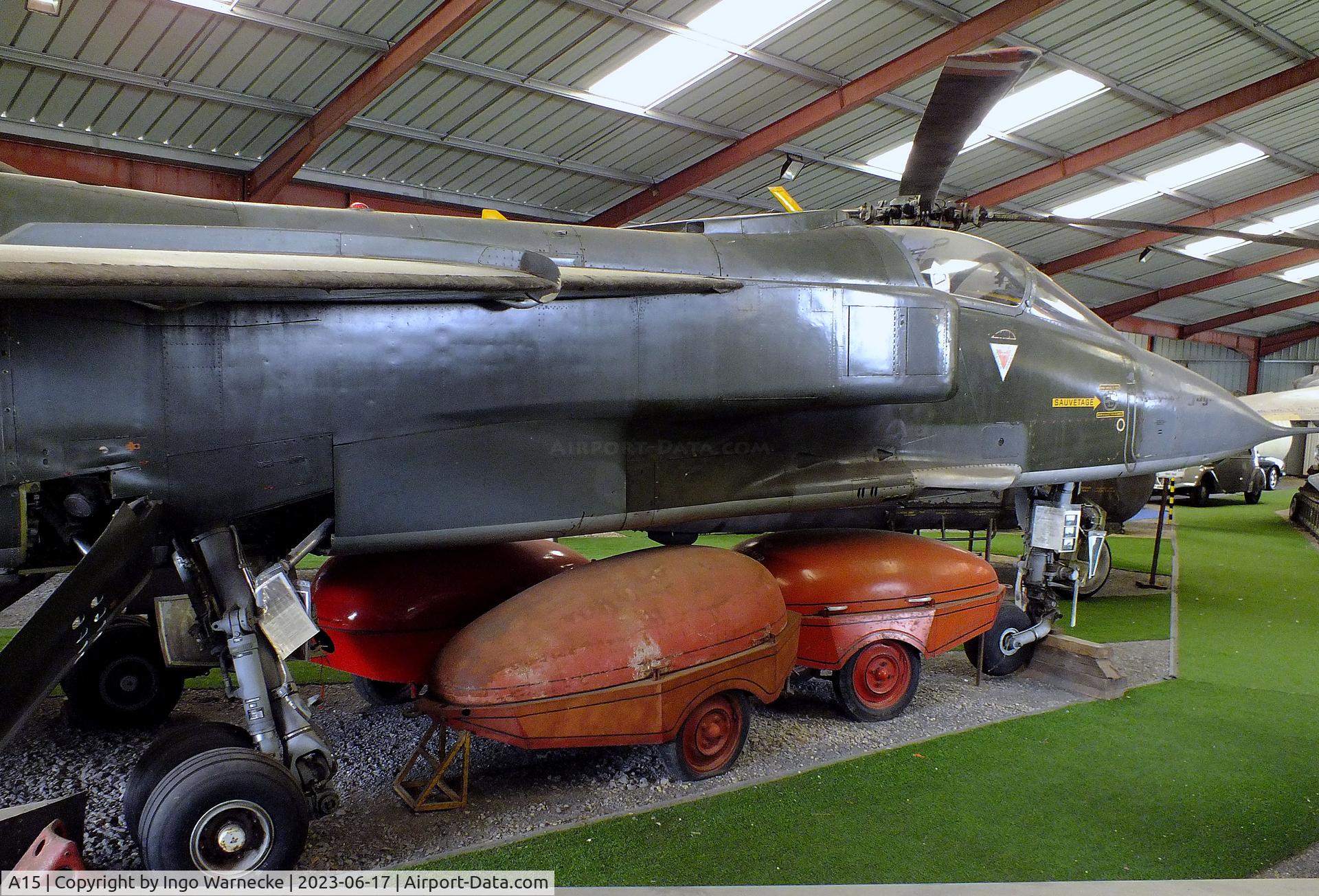 A15, Sepecat Jaguar A C/N A15, SEPECAT Jaguar A at the Musee de l'Epopee de l'Industrie et de l'Aeronautique, Albert