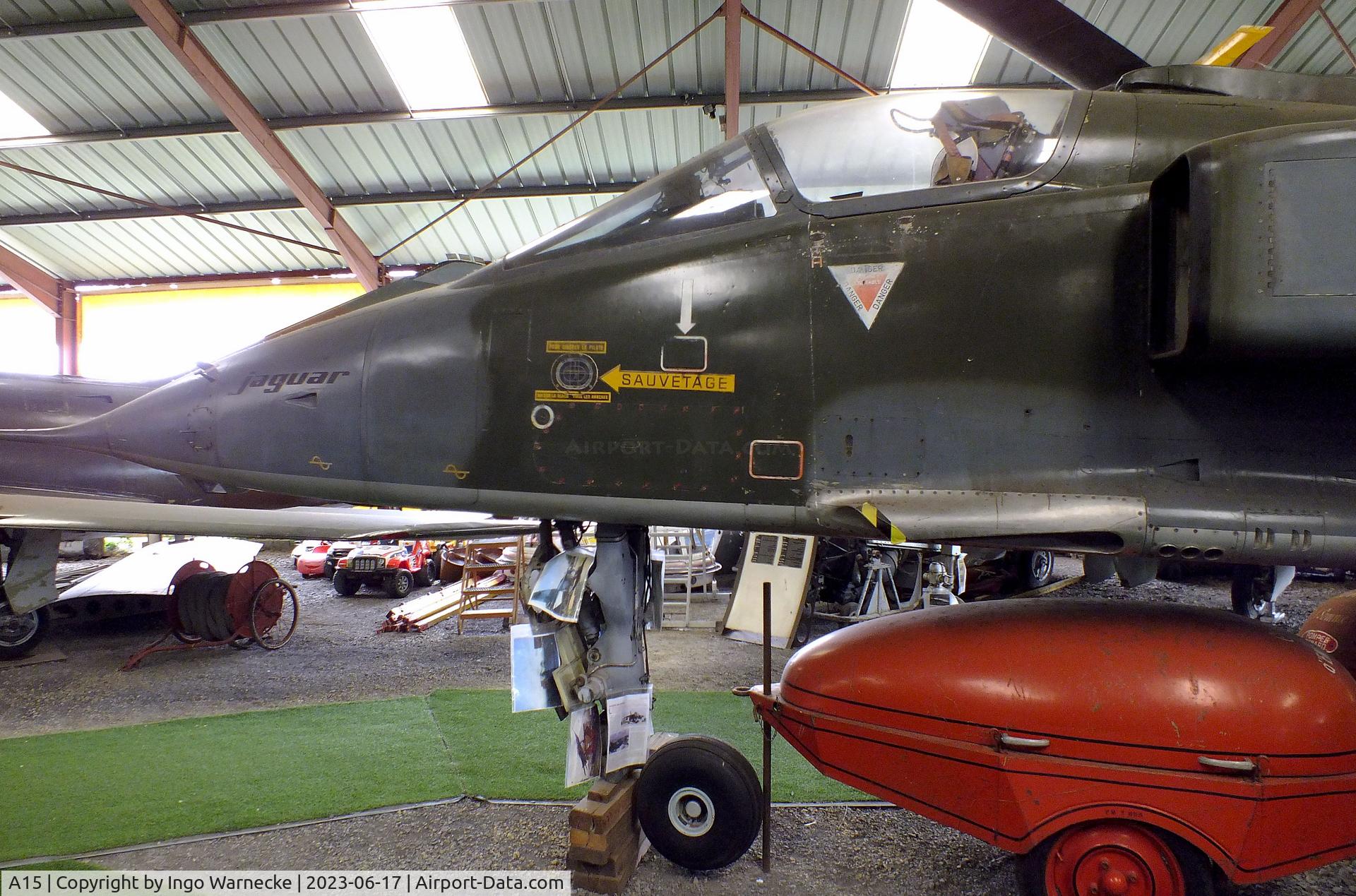 A15, Sepecat Jaguar A C/N A15, SEPECAT Jaguar A at the Musee de l'Epopee de l'Industrie et de l'Aeronautique, Albert