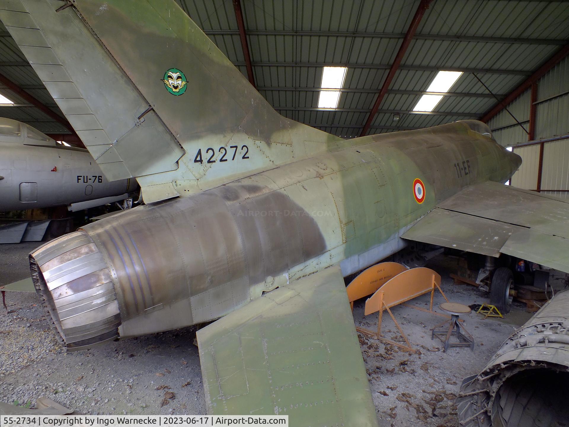 55-2734, 1955 North American F-100D Super Sabre C/N 224-1, North American F-100D Super Sabre at the Musee de l'Epopee de l'Industrie et de l'Aeronautique, Albert
