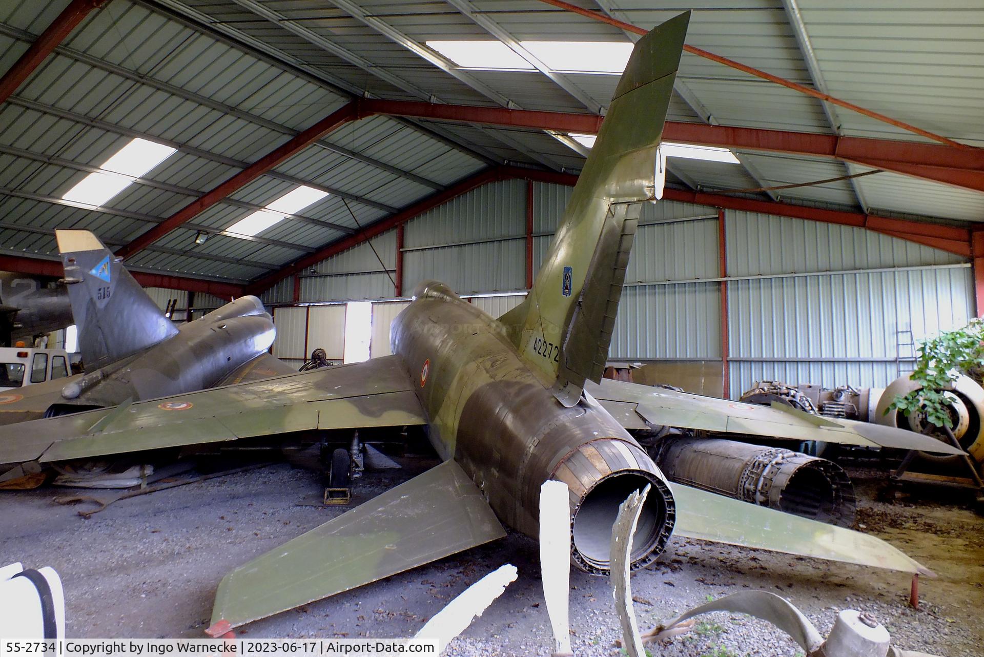 55-2734, 1955 North American F-100D Super Sabre C/N 224-1, North American F-100D Super Sabre at the Musee de l'Epopee de l'Industrie et de l'Aeronautique, Albert