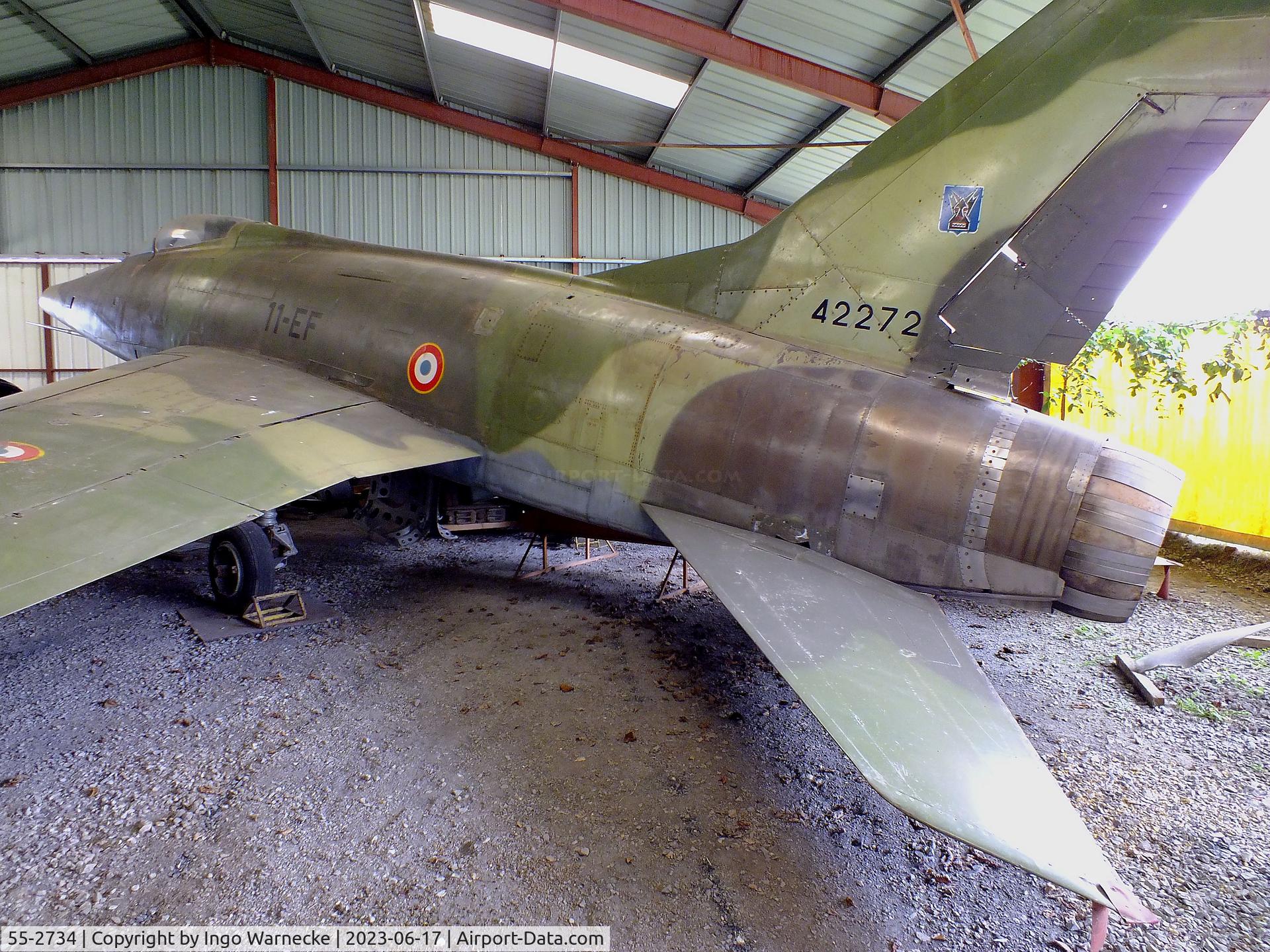 55-2734, 1955 North American F-100D Super Sabre C/N 224-1, North American F-100D Super Sabre at the Musee de l'Epopee de l'Industrie et de l'Aeronautique, Albert