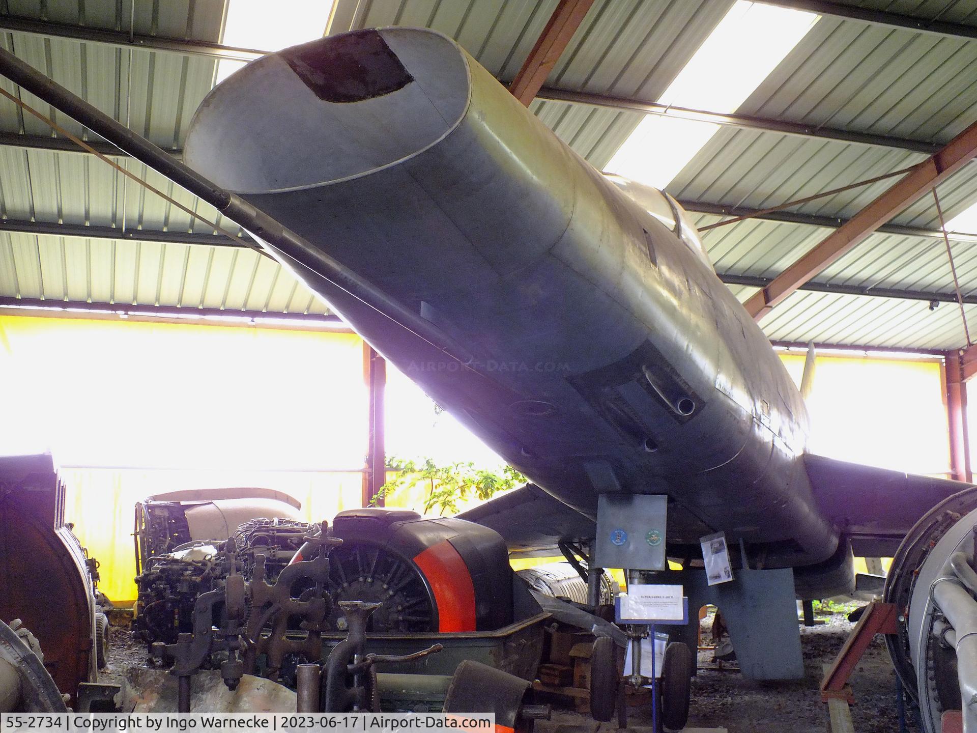55-2734, 1955 North American F-100D Super Sabre C/N 224-1, North American F-100D Super Sabre at the Musee de l'Epopee de l'Industrie et de l'Aeronautique, Albert