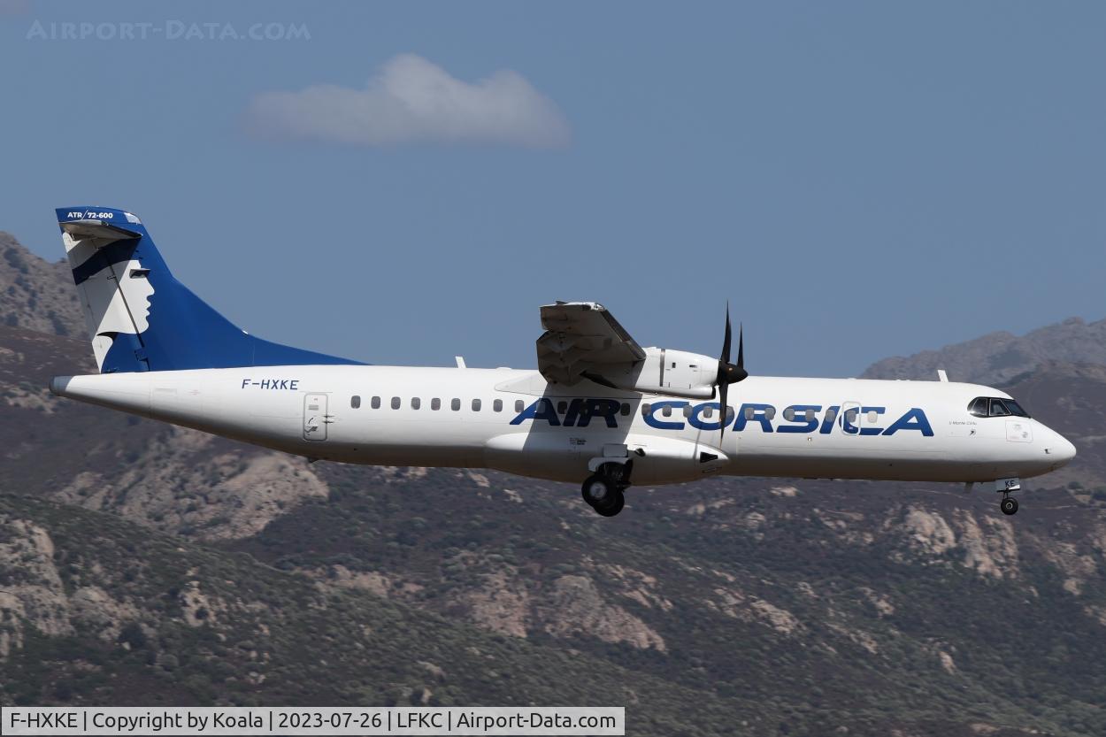 F-HXKE, 2023 ATR 72-600 C/N 1650, Arrival from Nice.