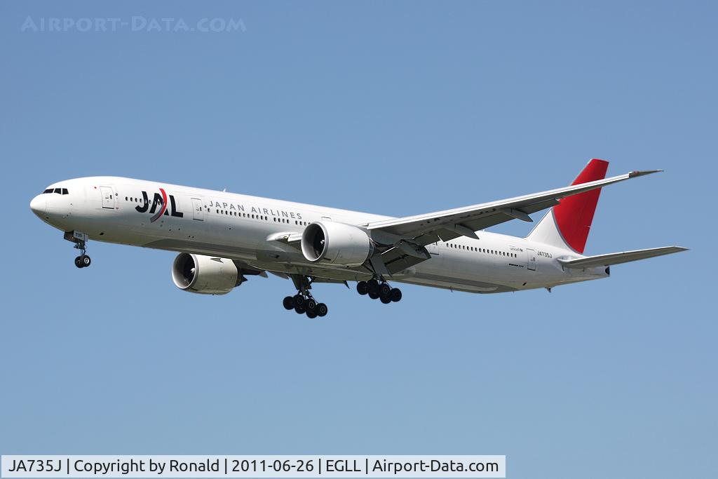JA735J, 2006 Boeing 777-346/ER C/N 32434, at lhr