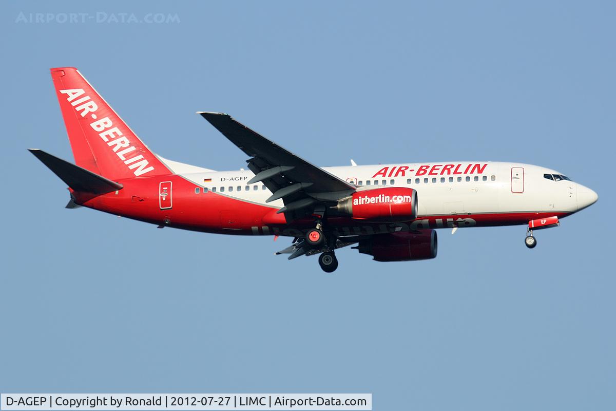 D-AGEP, 1998 Boeing 737-75B C/N 28102, at mxp