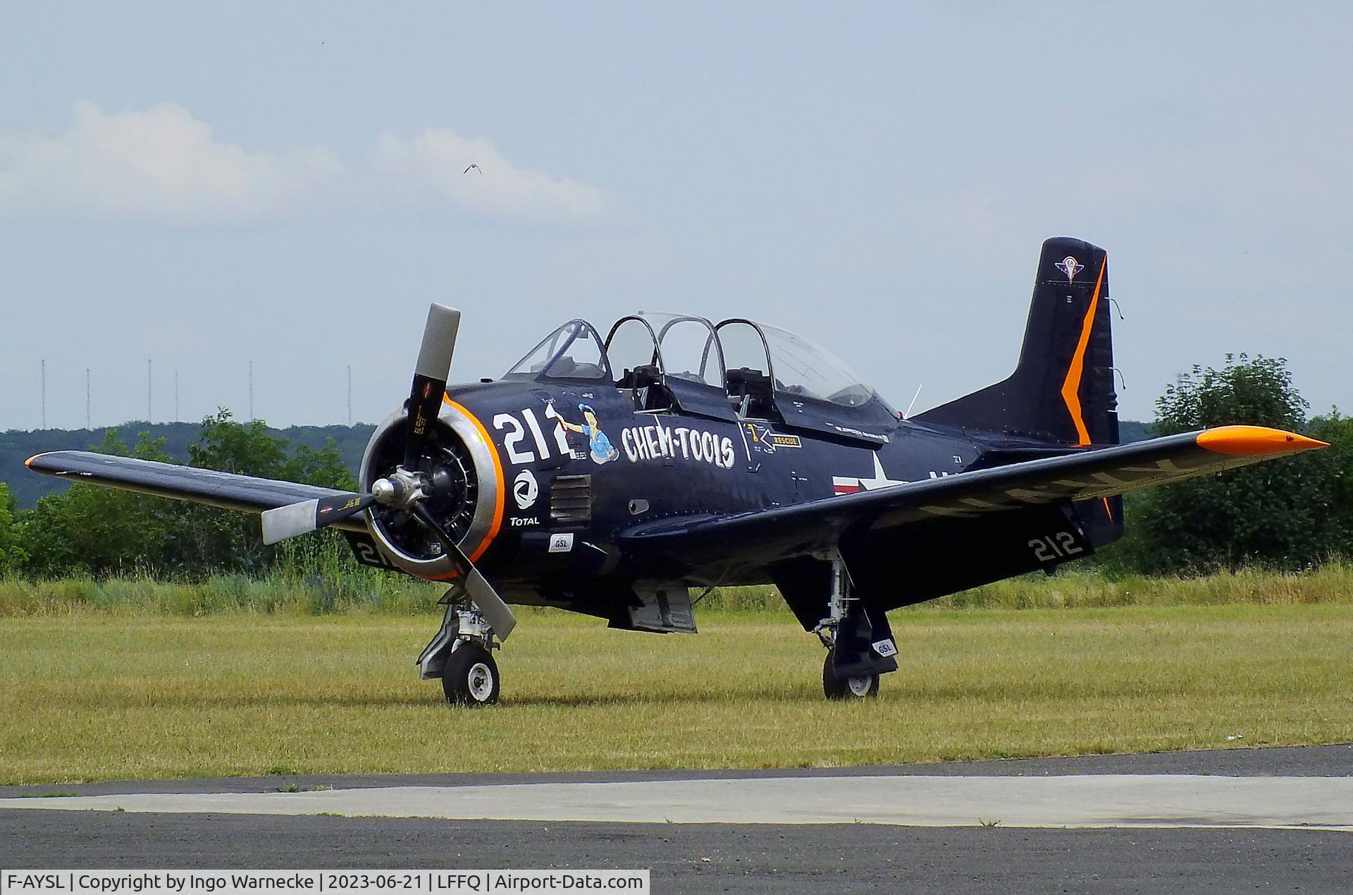 F-AYSL, 1955 North American T-28B Trojan C/N 200-414, North American T-28B Trojan at the Musee Volant Salis/Aero Vintage Academy, Cerny