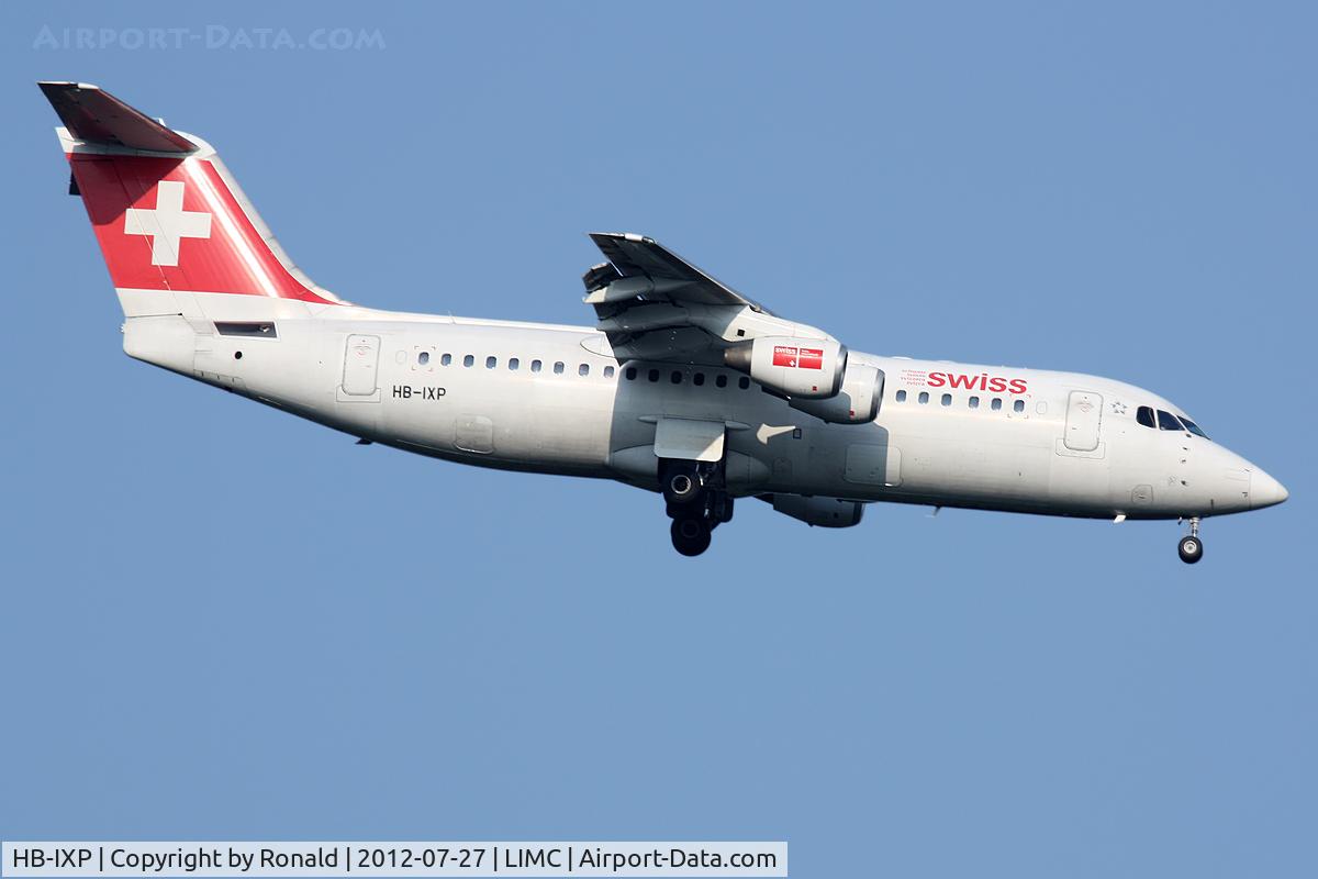 HB-IXP, 1996 British Aerospace Avro 146-RJ100 C/N E3283, at mxp