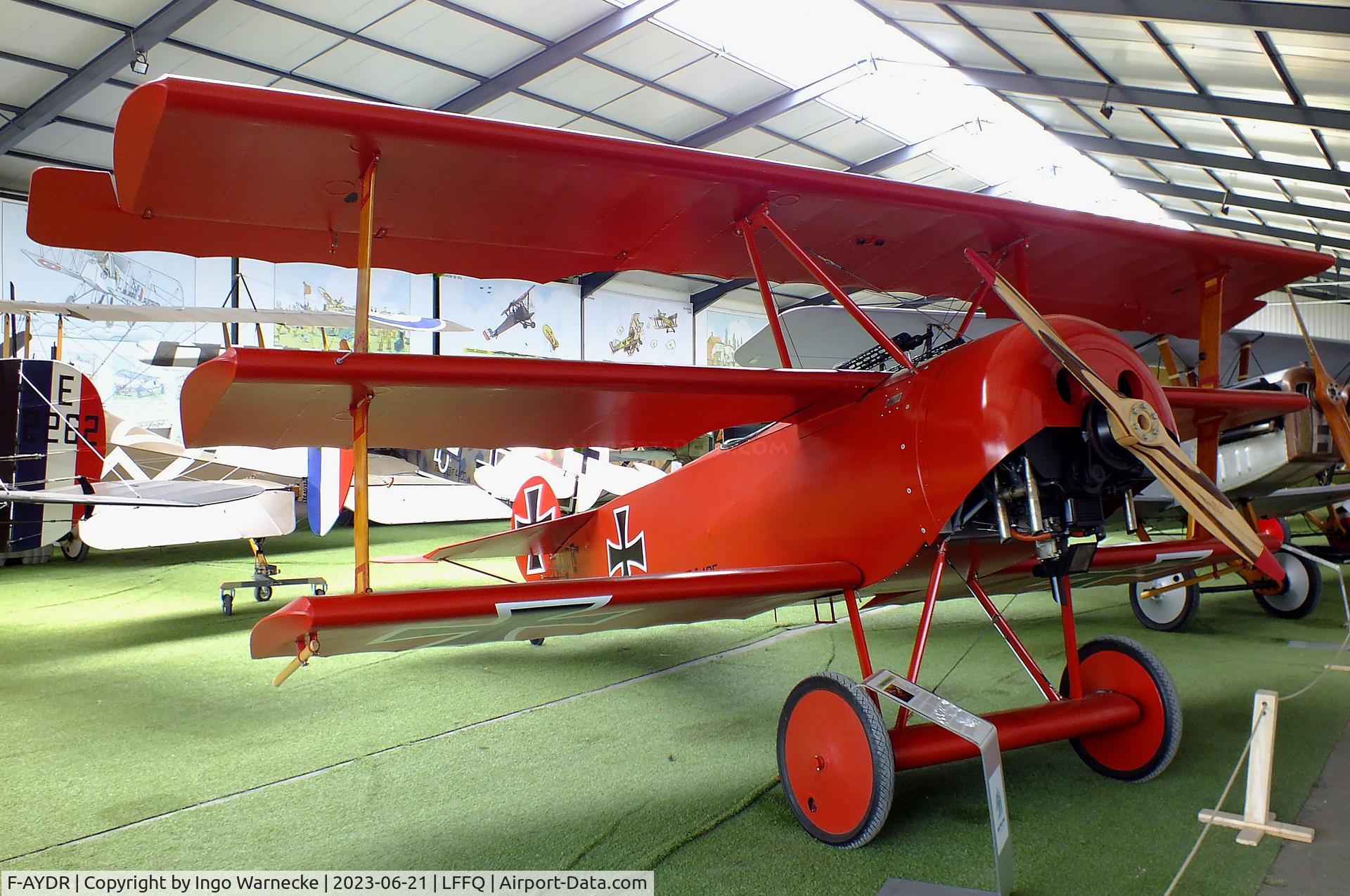 F-AYDR, 2011 Fokker Dr.1 Triplane Replica C/N 11178, Fokker Dr I replica at the Musee Volant Salis/Aero Vintage Academy, Cerny