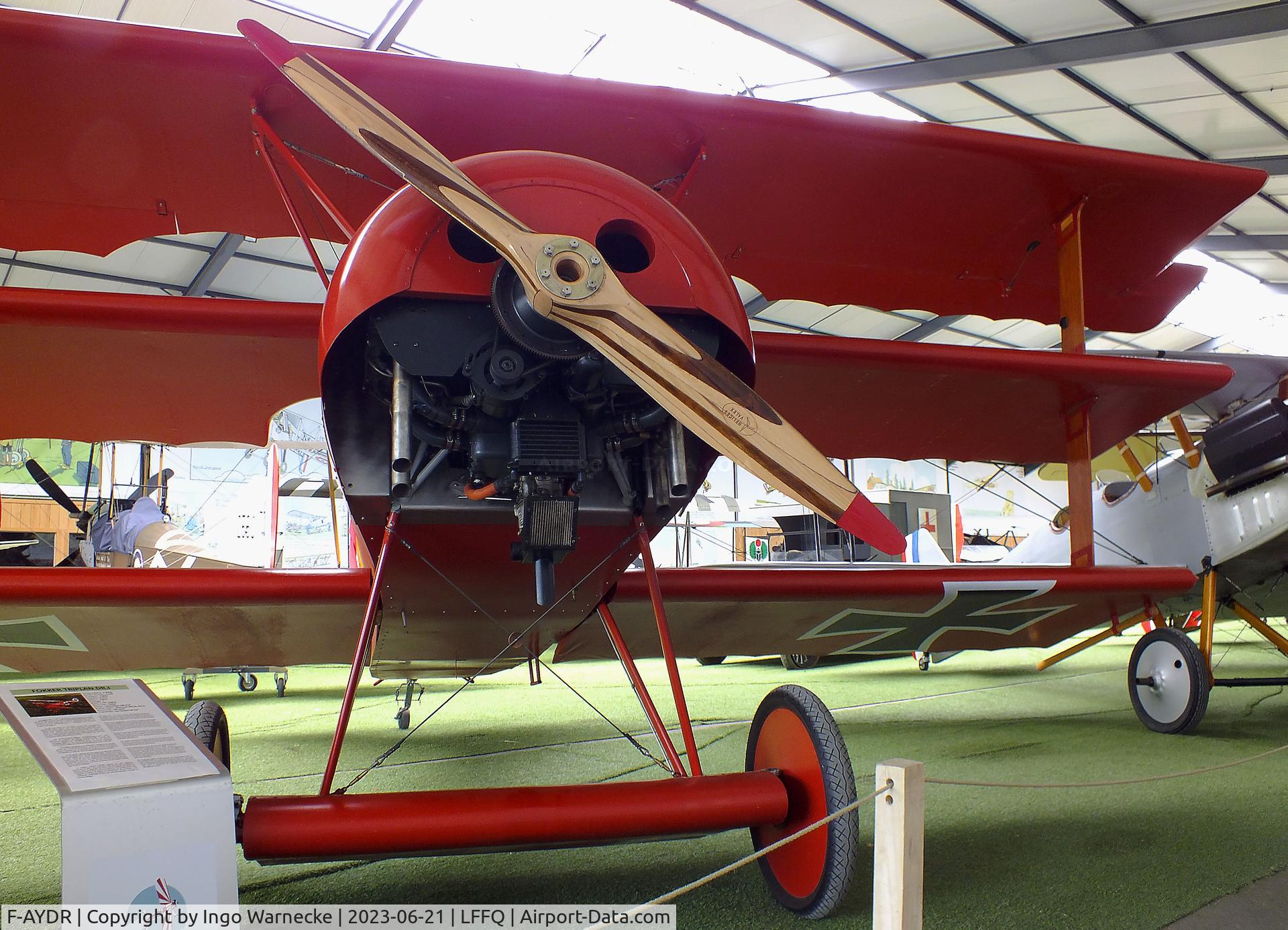 F-AYDR, 2011 Fokker Dr.1 Triplane Replica C/N 11178, Fokker Dr I replica at the Musee Volant Salis/Aero Vintage Academy, Cerny