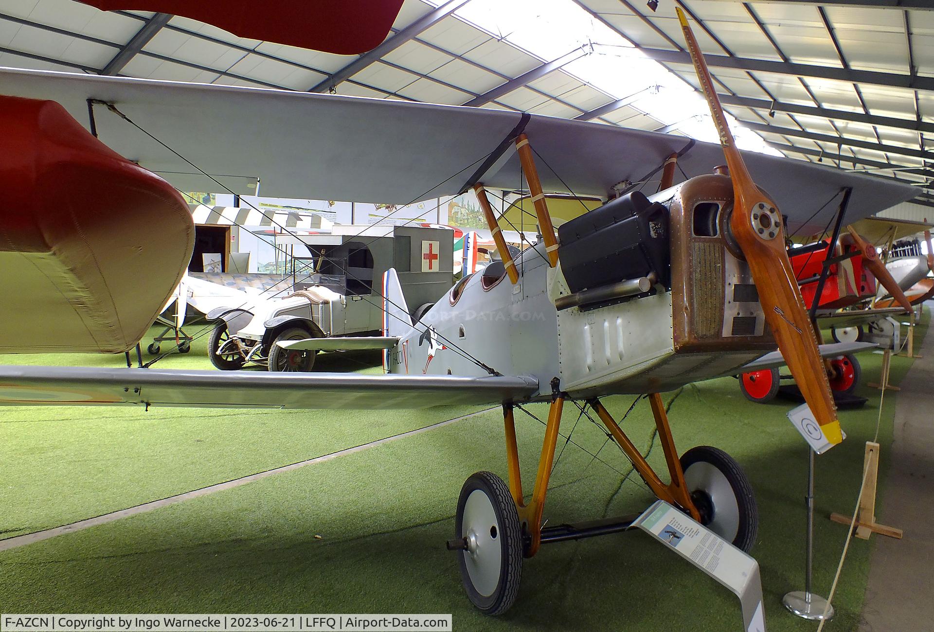 F-AZCN, Royal Aircraft Factory SE-5A Replica C/N 02, Amicale Jean Salis R.A.F. S.E.5 two-seater look-alike (converted from a Stampe SV-4) at the Musee Volant Salis/Aero Vintage Academy, Cerny