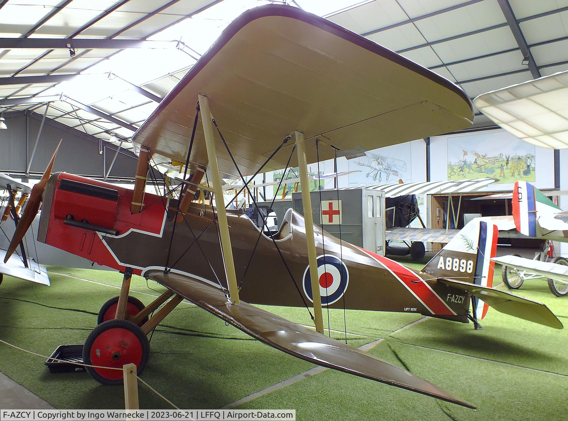 F-AZCY, Royal Aircraft Factory SE-5A Replica C/N 03, Amicale Jean Salis R.A.F. S.E.5A look-alike (converted from a Stampe SV-4) at the Musee Volant Salis/Aero Vintage Academy, Cerny