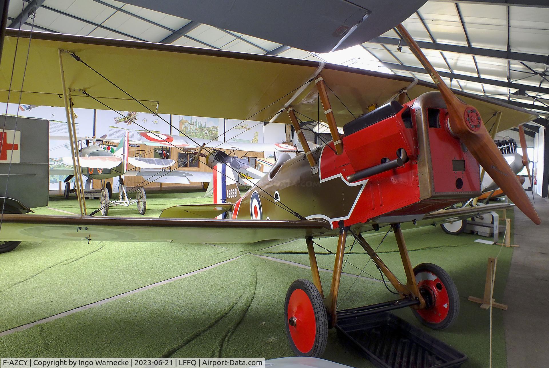 F-AZCY, Royal Aircraft Factory SE-5A Replica C/N 03, Amicale Jean Salis R.A.F. S.E.5A look-alike (converted from a Stampe SV-4) at the Musee Volant Salis/Aero Vintage Academy, Cerny