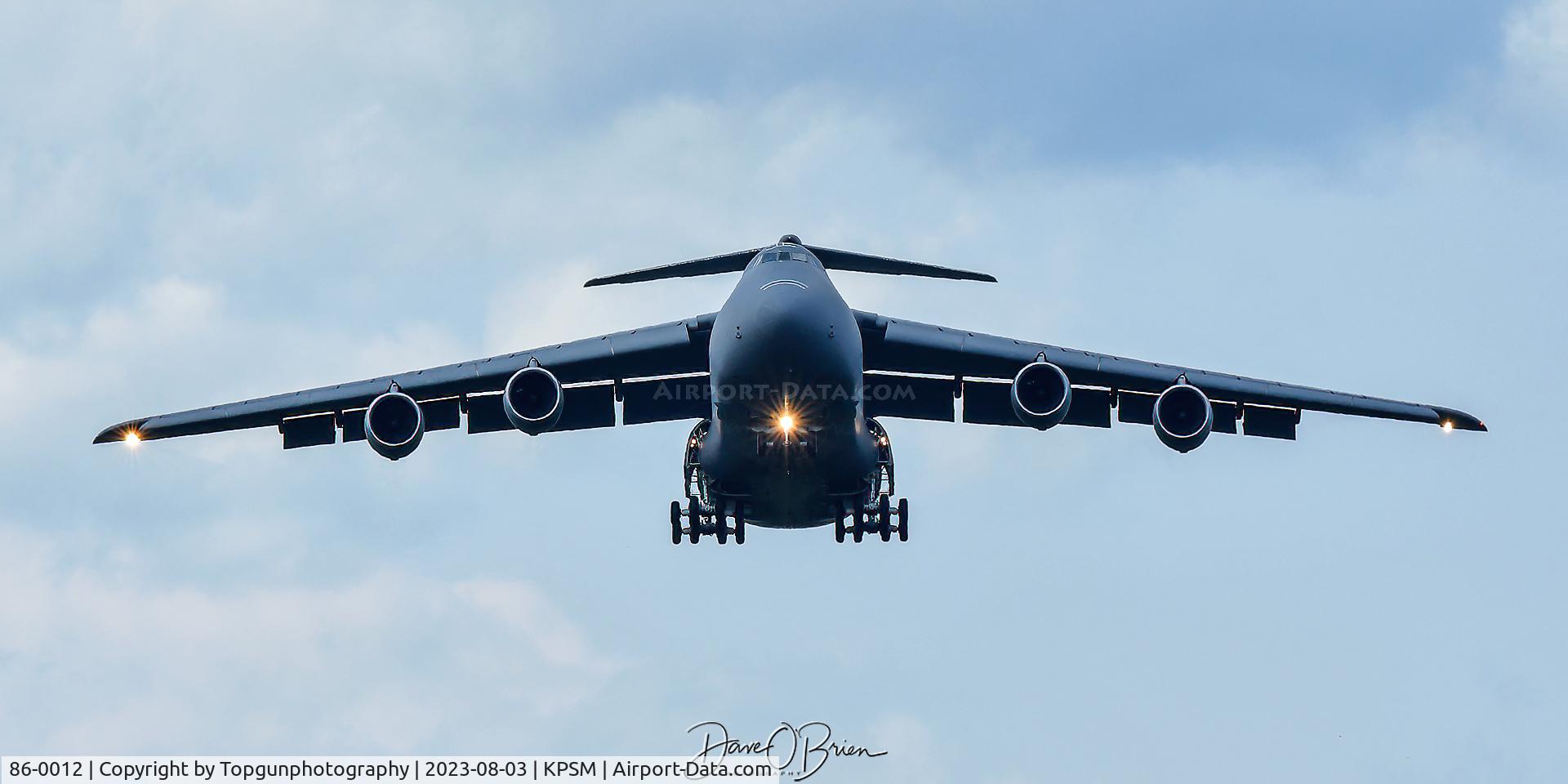 86-0012, 1986 Lockheed C-5B Galaxy C/N 500-0098, RODD20 on final to RW16