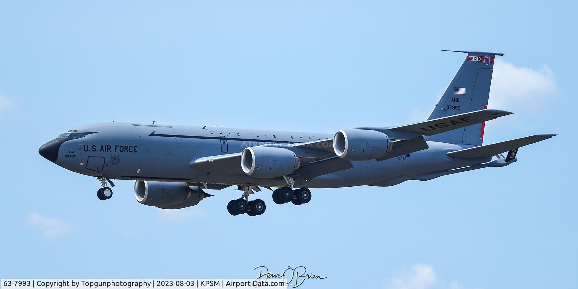63-7993, 1963 Boeing KC-135R Stratotanker C/N 18610, BOBBY91 inbound after dragging CUBE31 flight