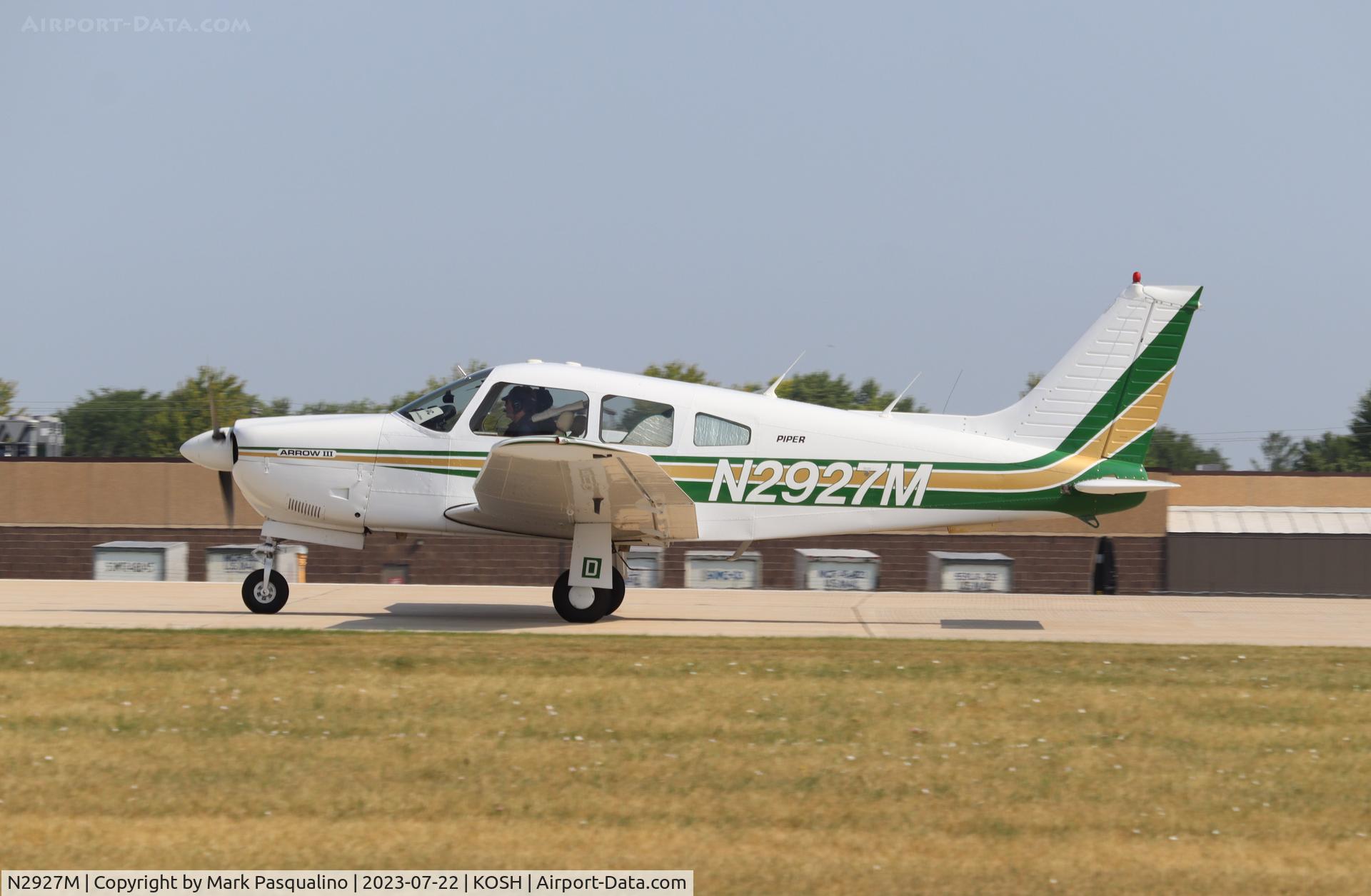 N2927M, 1977 Piper PA-28R-201 Cherokee Arrow III C/N 28R-7837106, Piper PA-28R-201