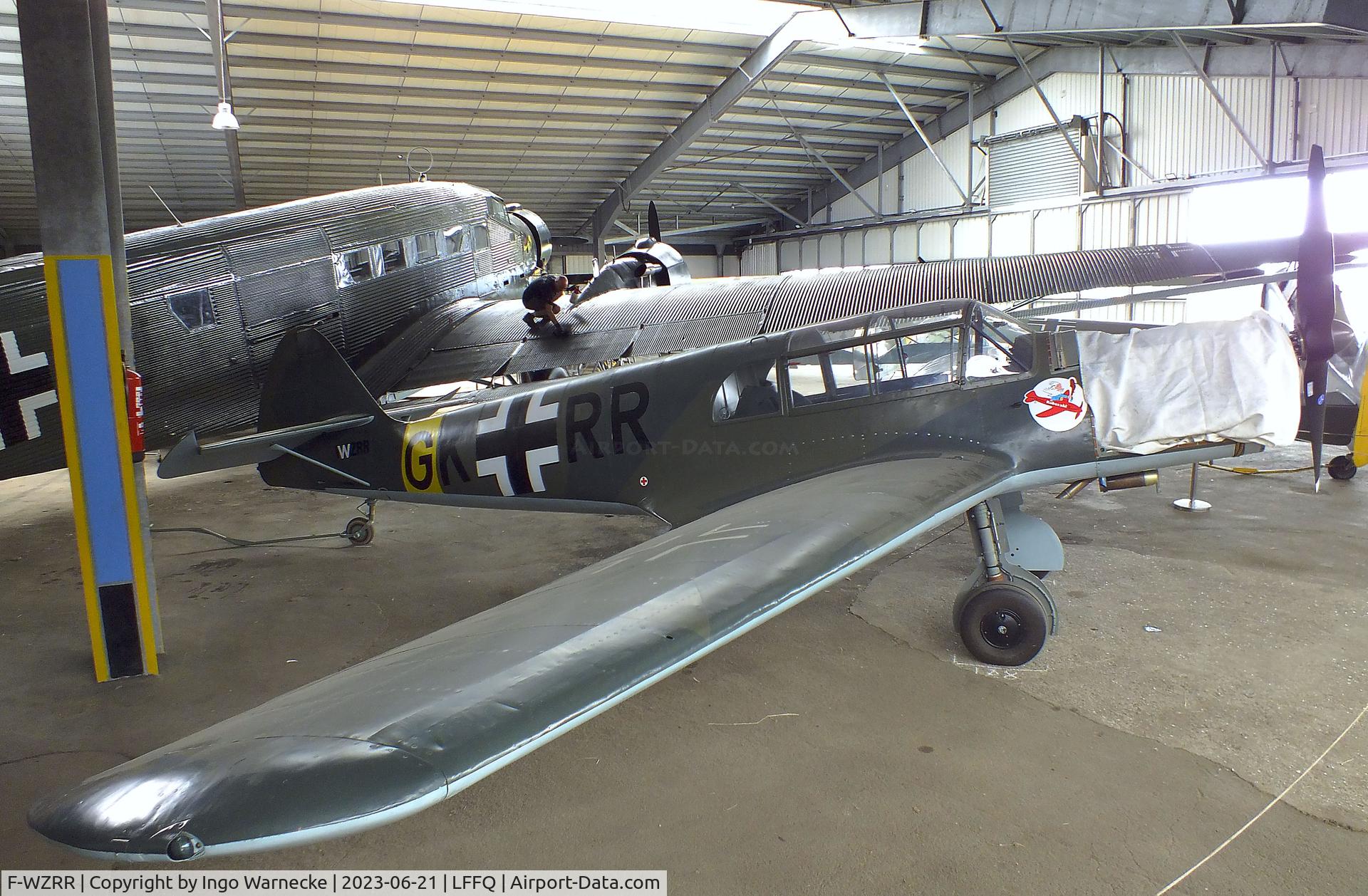 F-WZRR, Nord 1002 Pingouin II C/N 202, Nord N.1002 Pingouin II (Messerschmitt Bf 108 Taifun built after WW II in France, re-converted with Argus engine) at the Musee Volant Salis/Aero Vintage Academy, Cerny