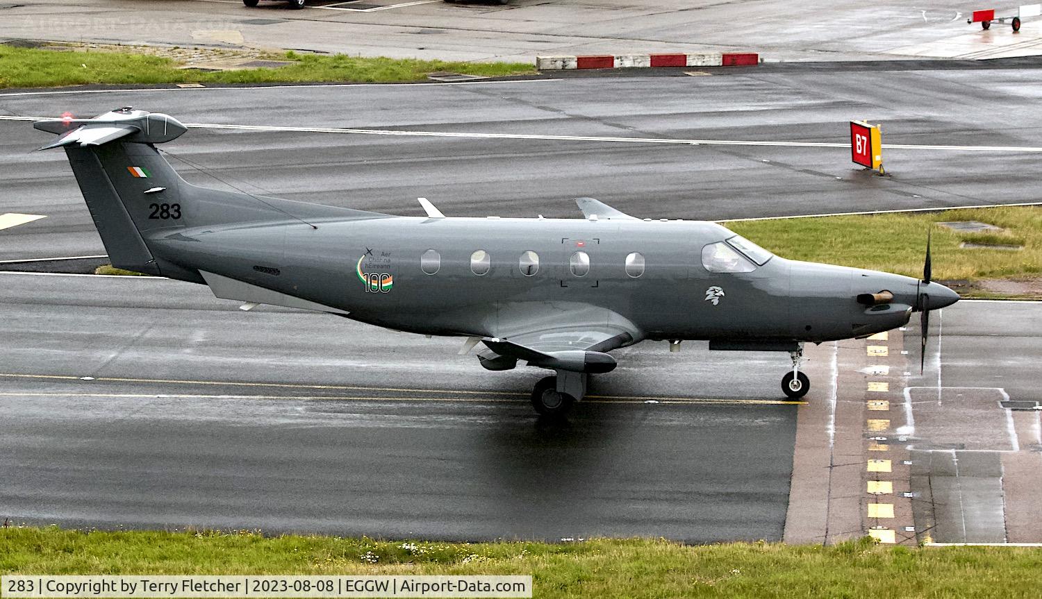 283, 2018 Pilatus PC-12NG Spectre C/N 1844, Pilatus PC-12NG Spectre C/N 1844 of Irish Air Corps at Luton Airport