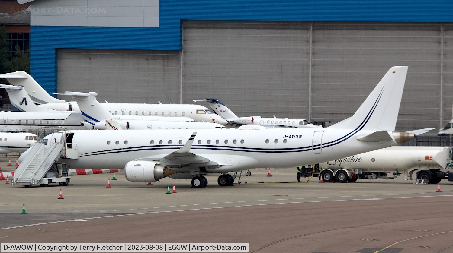 D-AWOW, 2019 Embraer ERJ-190-100ECJ Lineage 1000 C/N 19000732, At Luton Airport