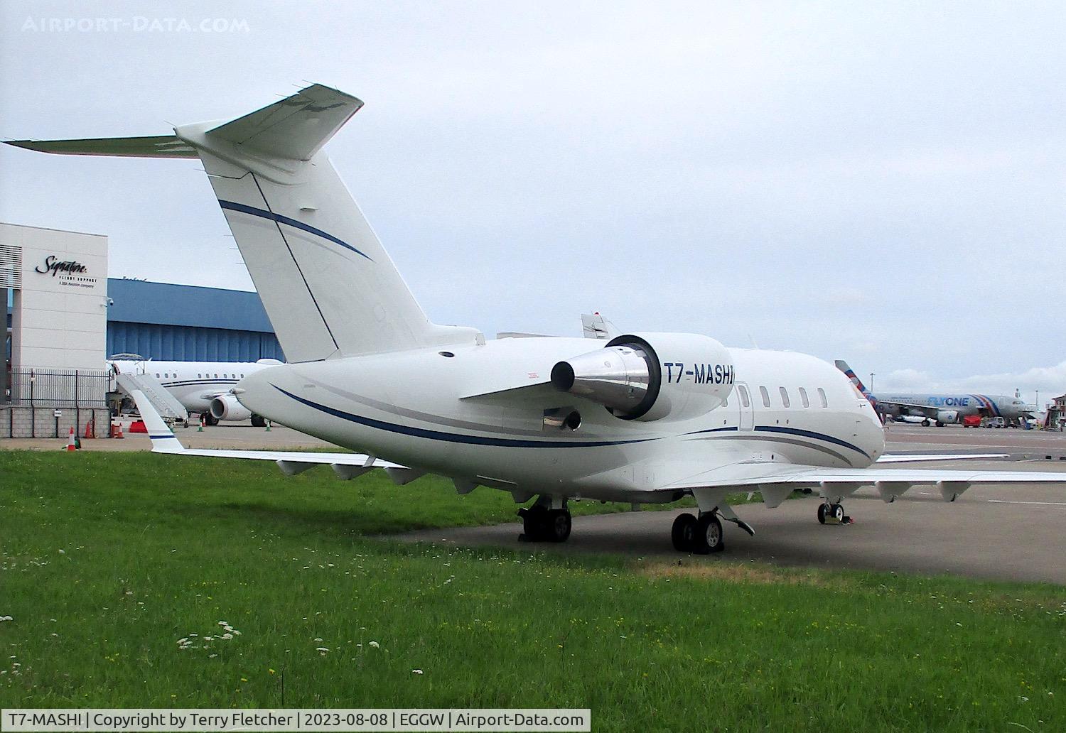 T7-MASHI, 2021 Bombardier Challenger 650 C/N 6162, At Luton Airport