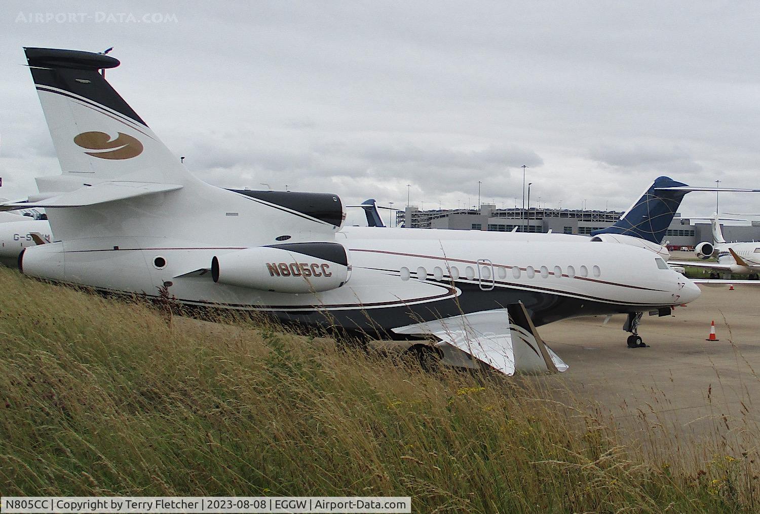 N805CC, 2021 Dassault Falcon 7X C/N 297, At Luton Airport