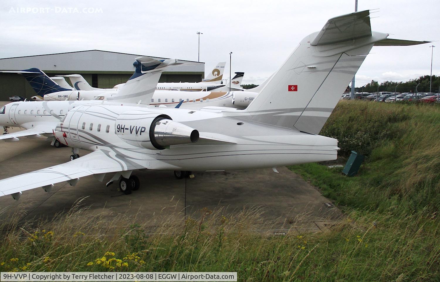 9H-VVP, 2005 Bombardier Challenger 604 (CL-600-2B16) C/N 5612, At Luton