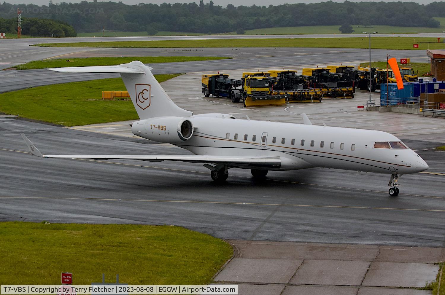 T7-VBS, 2000 Bombardier BD-700-1A10 Global Express C/N 9047, At Luton Airport