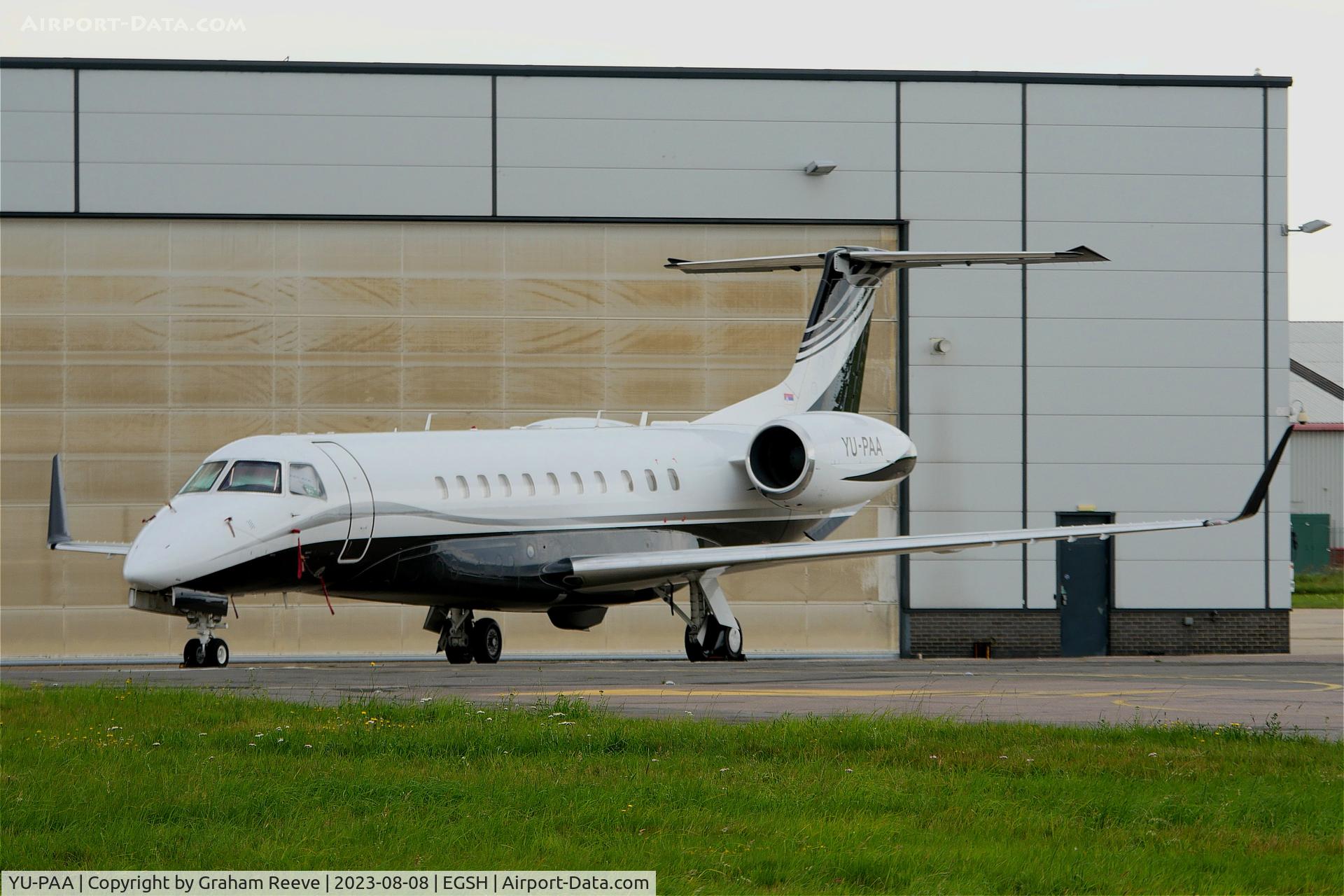YU-PAA, 2008 Embraer EMB-135BJ Legacy 600 C/N 14501039, Parked at Norwich.