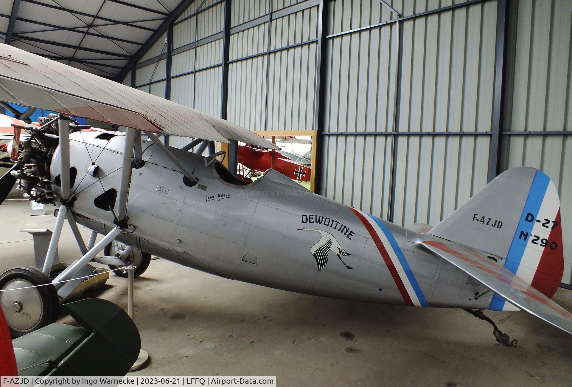 F-AZJD, Dewoitine D.27-SA C/N SA-290, Dewoitine D.27-SA at the Musee Volant Salis/Aero Vintage Academy, Cerny