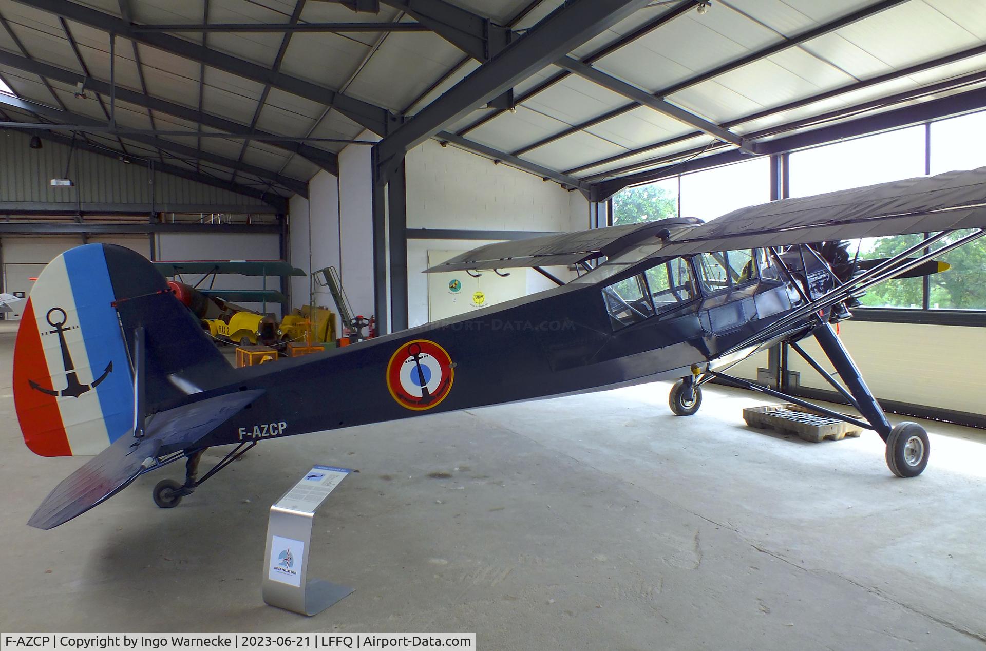 F-AZCP, Morane-Saulnier MS-502 Criquet C/N 320, Morane-Saulnier MS.502 Criquet (post-war french Fi 156 Storch with Salmson radial engine) at the Musee Volant Salis/Aero Vintage Academy, Cerny
