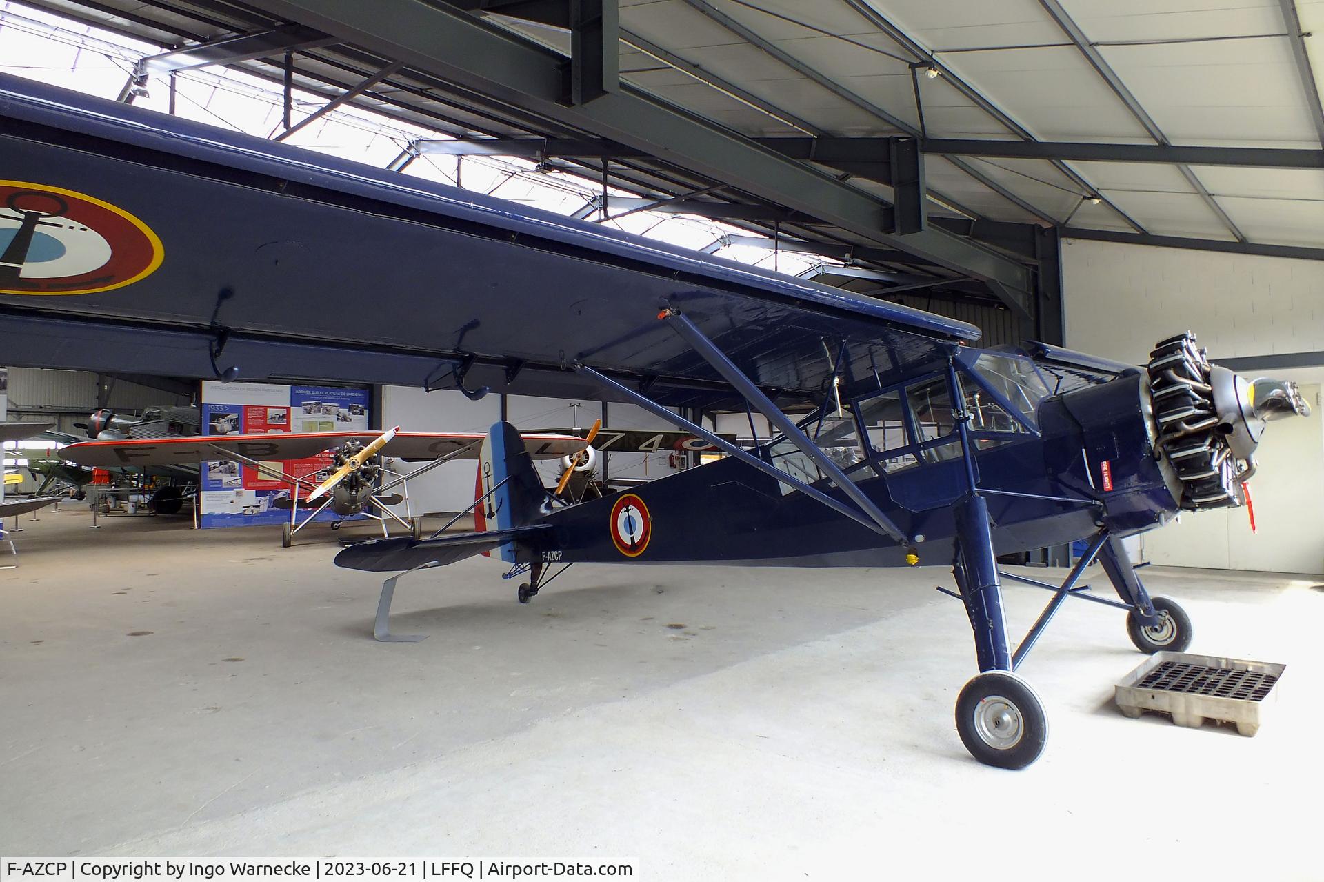 F-AZCP, Morane-Saulnier MS-502 Criquet C/N 320, Morane-Saulnier MS.502 Criquet (post-war french Fi 156 Storch with Salmson radial engine) at the Musee Volant Salis/Aero Vintage Academy, Cerny