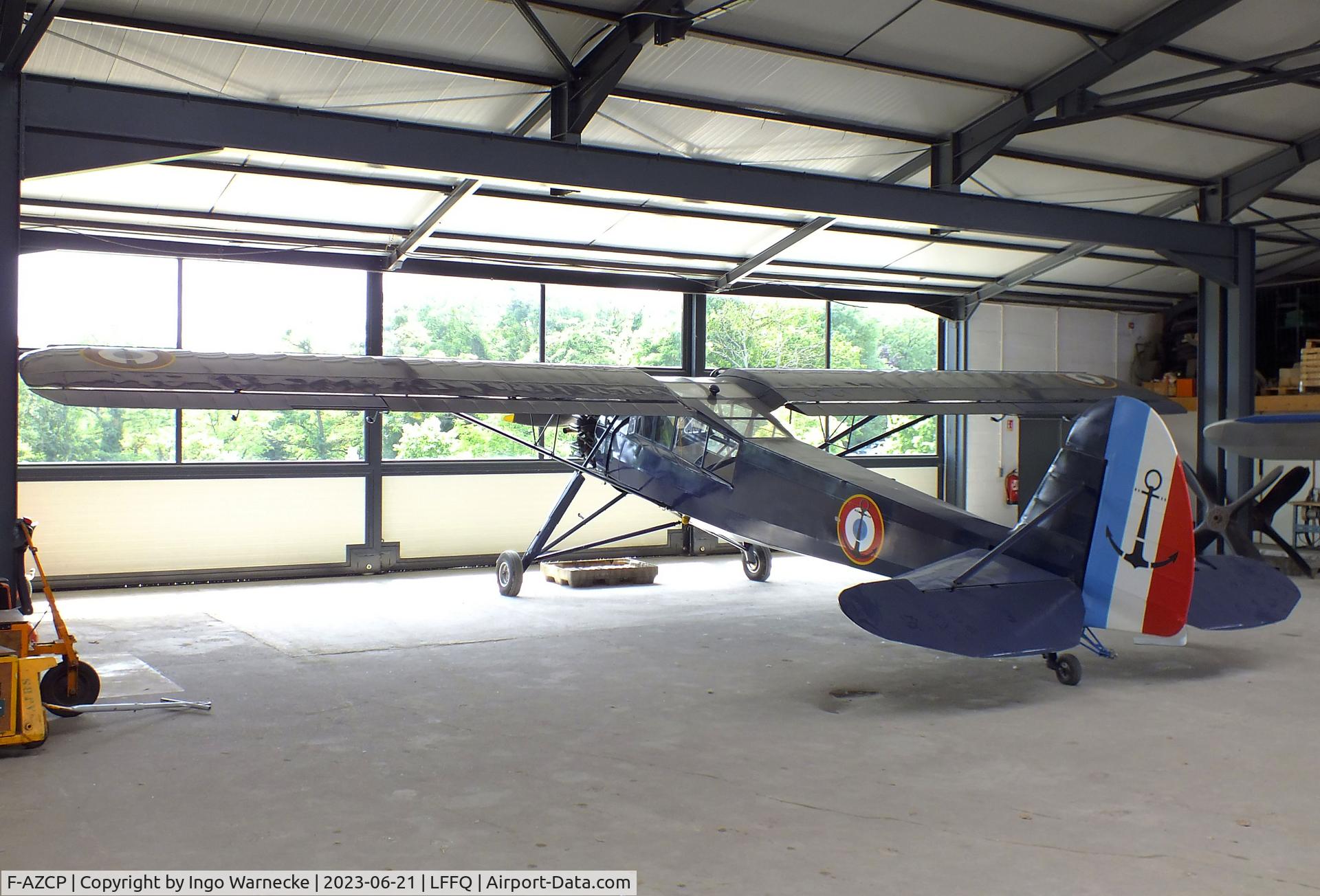 F-AZCP, Morane-Saulnier MS-502 Criquet C/N 320, Morane-Saulnier MS.502 Criquet (post-war french Fi 156 Storch with Salmson radial engine) at the Musee Volant Salis/Aero Vintage Academy, Cerny