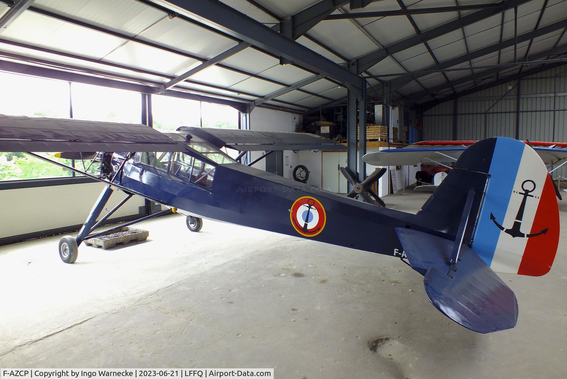 F-AZCP, Morane-Saulnier MS-502 Criquet C/N 320, Morane-Saulnier MS.502 Criquet (post-war french Fi 156 Storch with Salmson radial engine) at the Musee Volant Salis/Aero Vintage Academy, Cerny