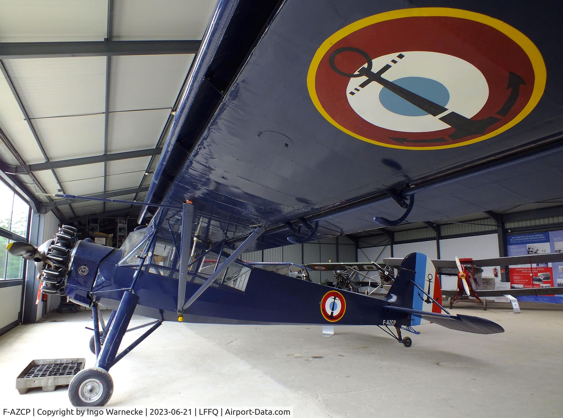 F-AZCP, Morane-Saulnier MS-502 Criquet C/N 320, Morane-Saulnier MS.502 Criquet (post-war french Fi 156 Storch with Salmson radial engine) at the Musee Volant Salis/Aero Vintage Academy, Cerny