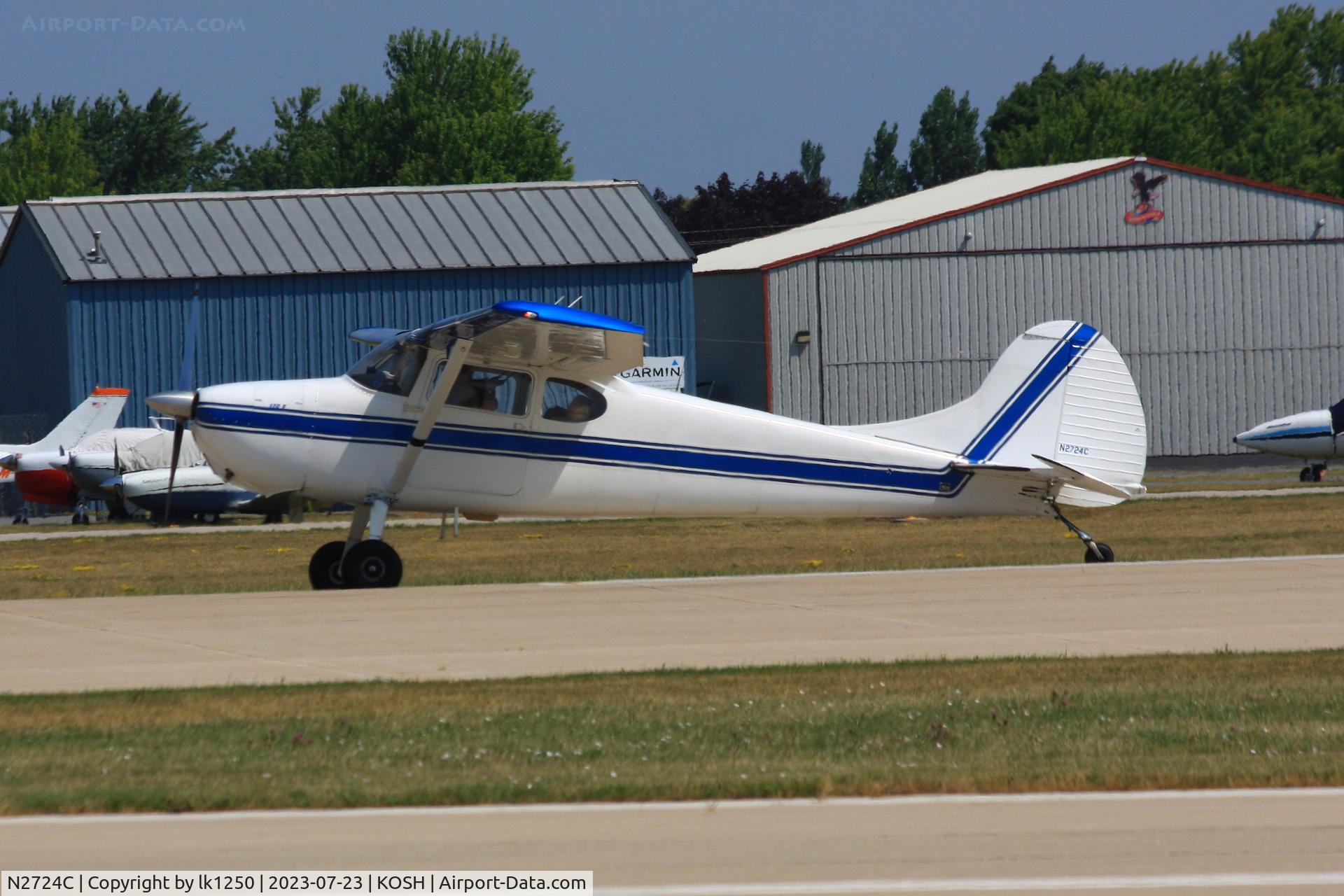 N2724C, 1954 Cessna 170B C/N 26268, This Cessna 170 visited EAA Air Venture 2023.