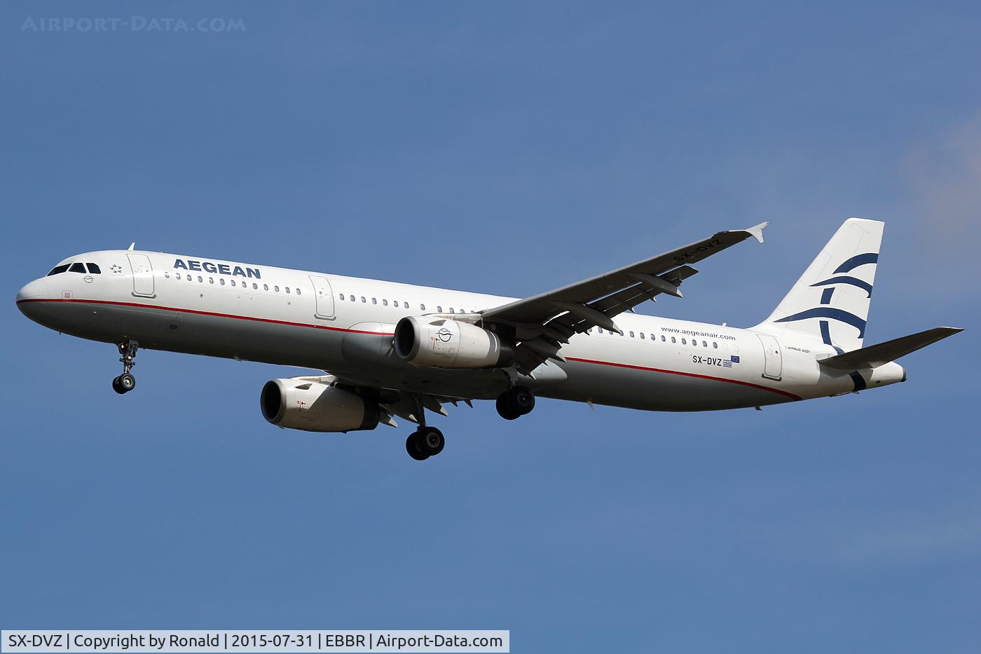 SX-DVZ, 2009 Airbus A321-231 C/N 3820, at bru